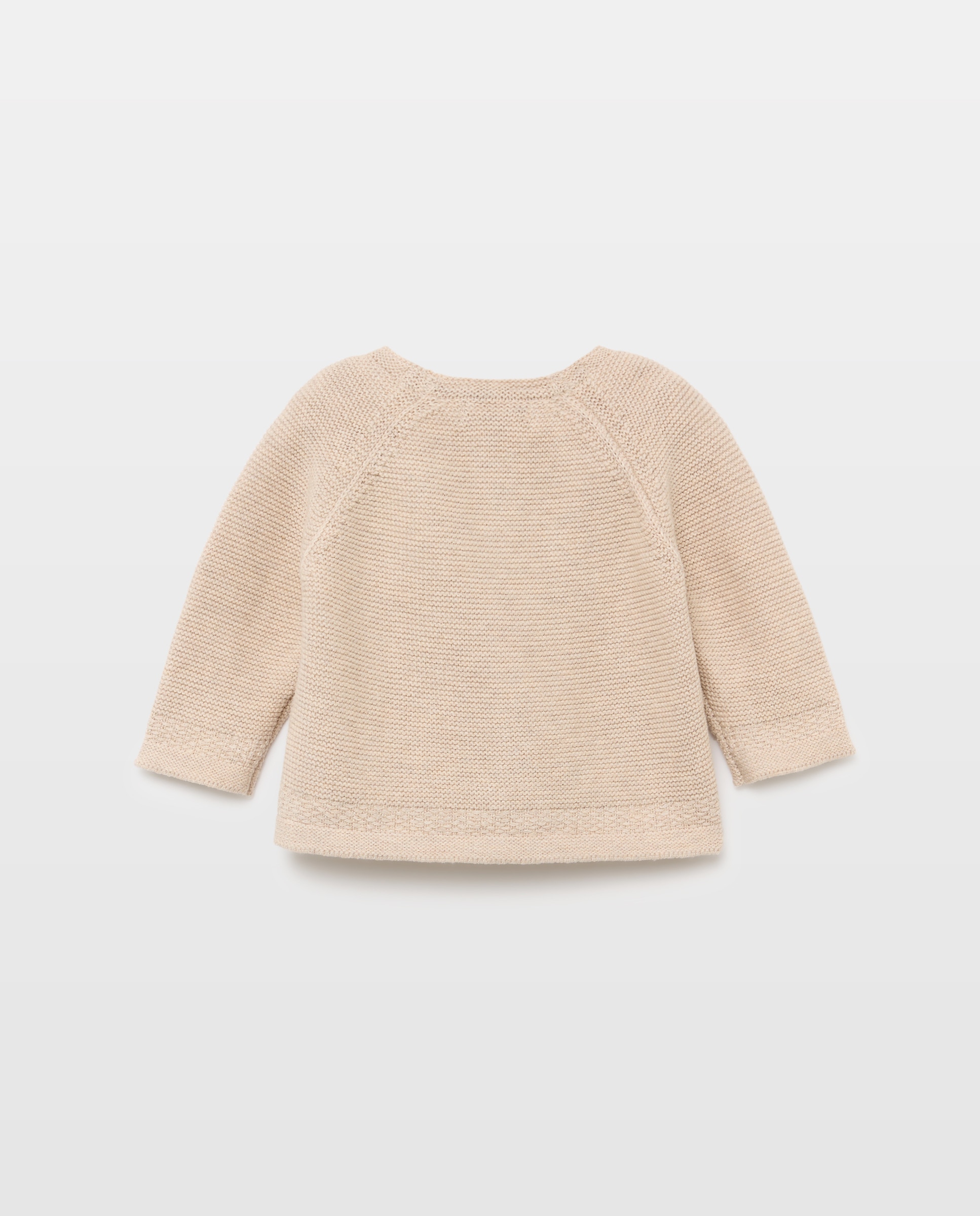 Casaco Básico de Bebé pela Anca com Manga Raglã Bege-2