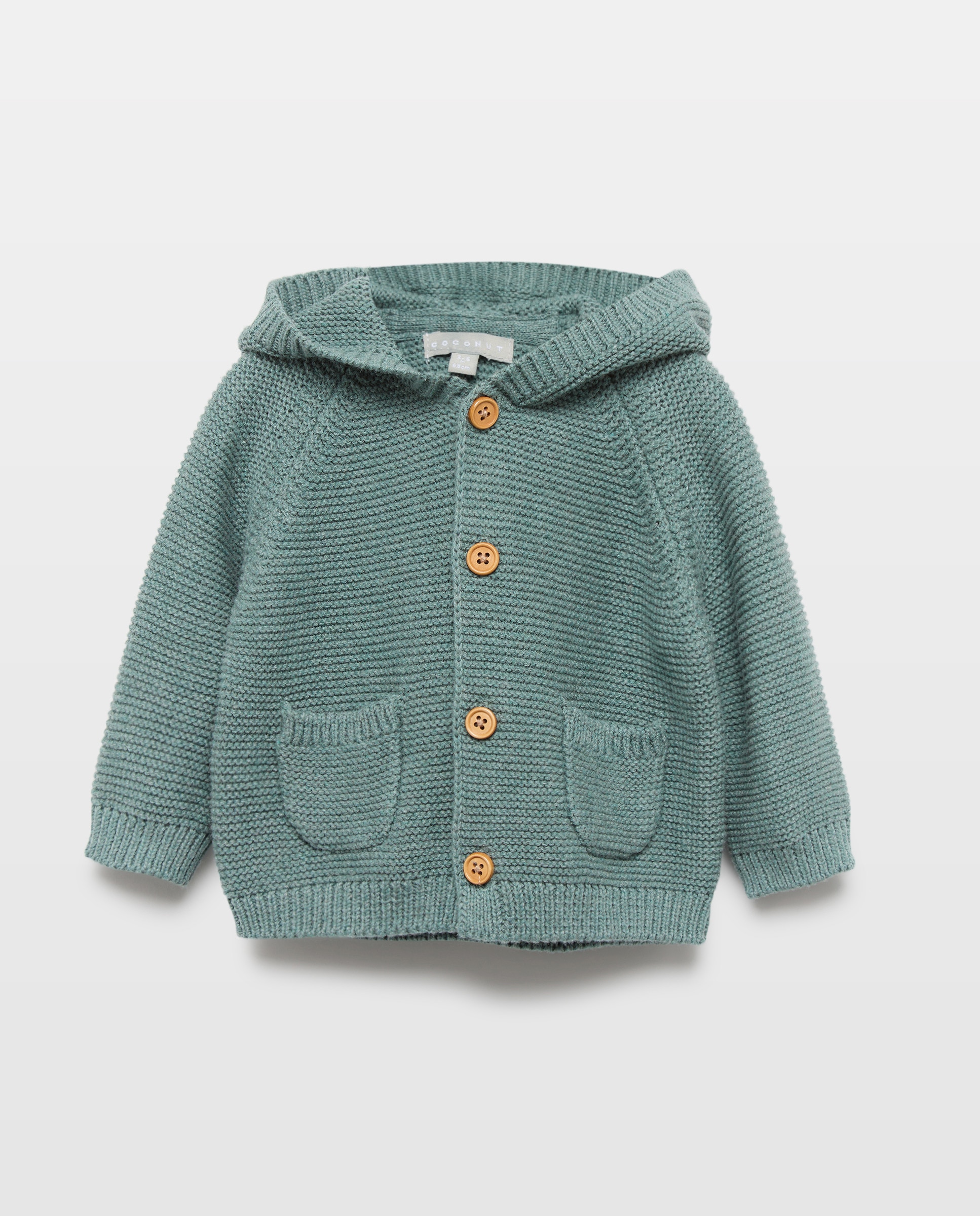 Casaco de Bebé com Capuz e Bolsos à Frente Verde Pato-1