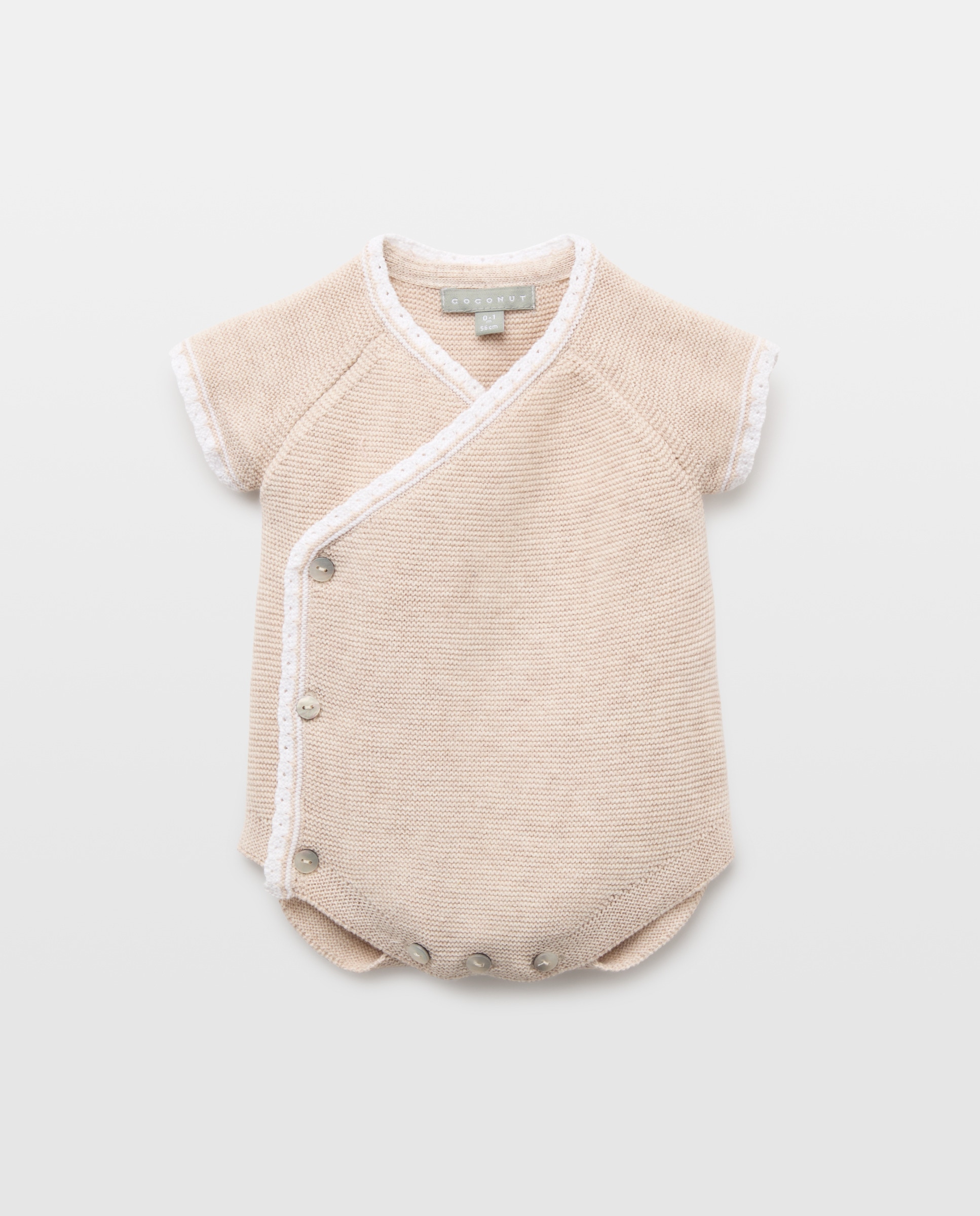 Imagem 0 de Babygrow de Tricot Curto de Bebé com Manga Curta com Botão