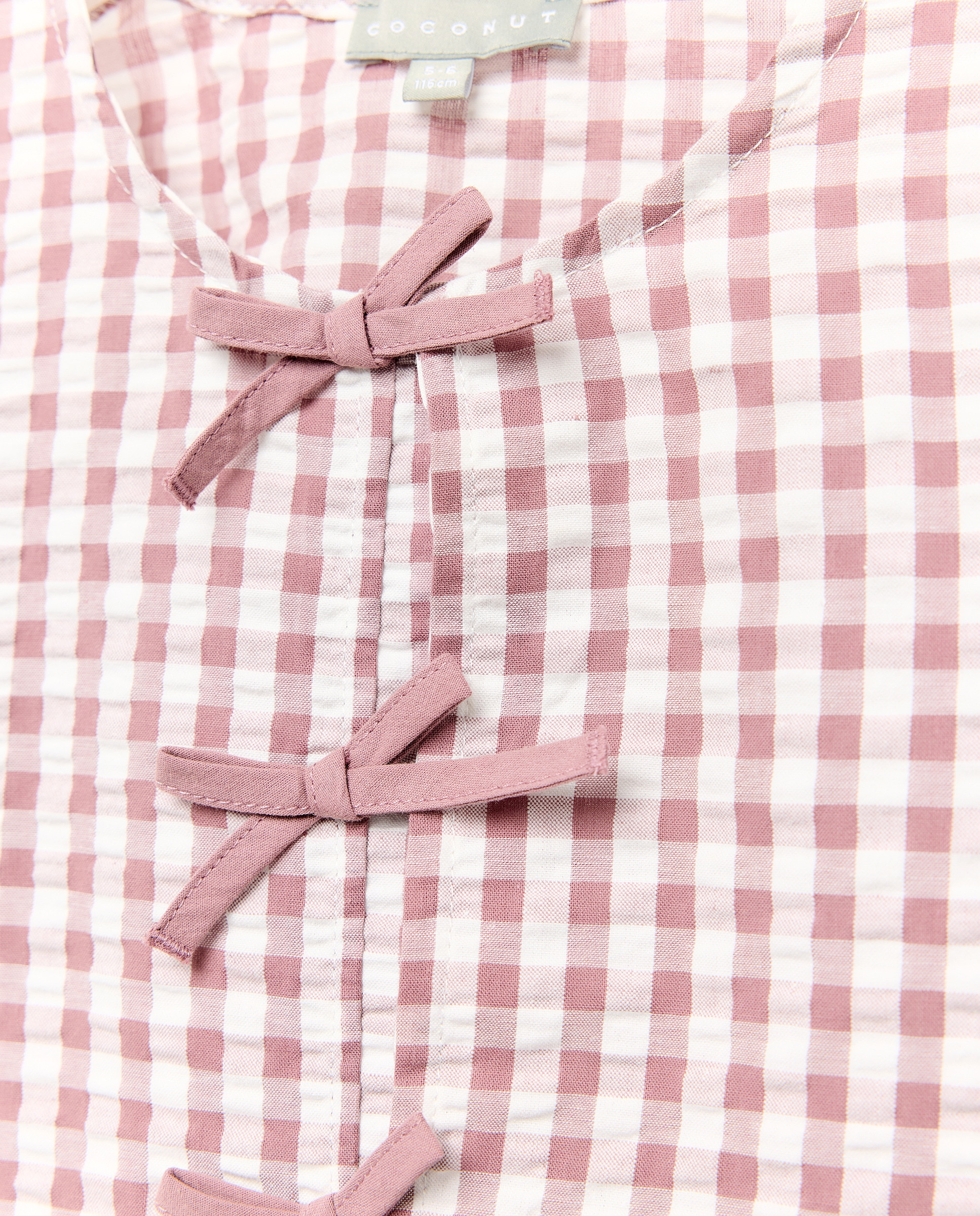 Blusa com Manga em Balão, Laços e Vichy Vermelho-6