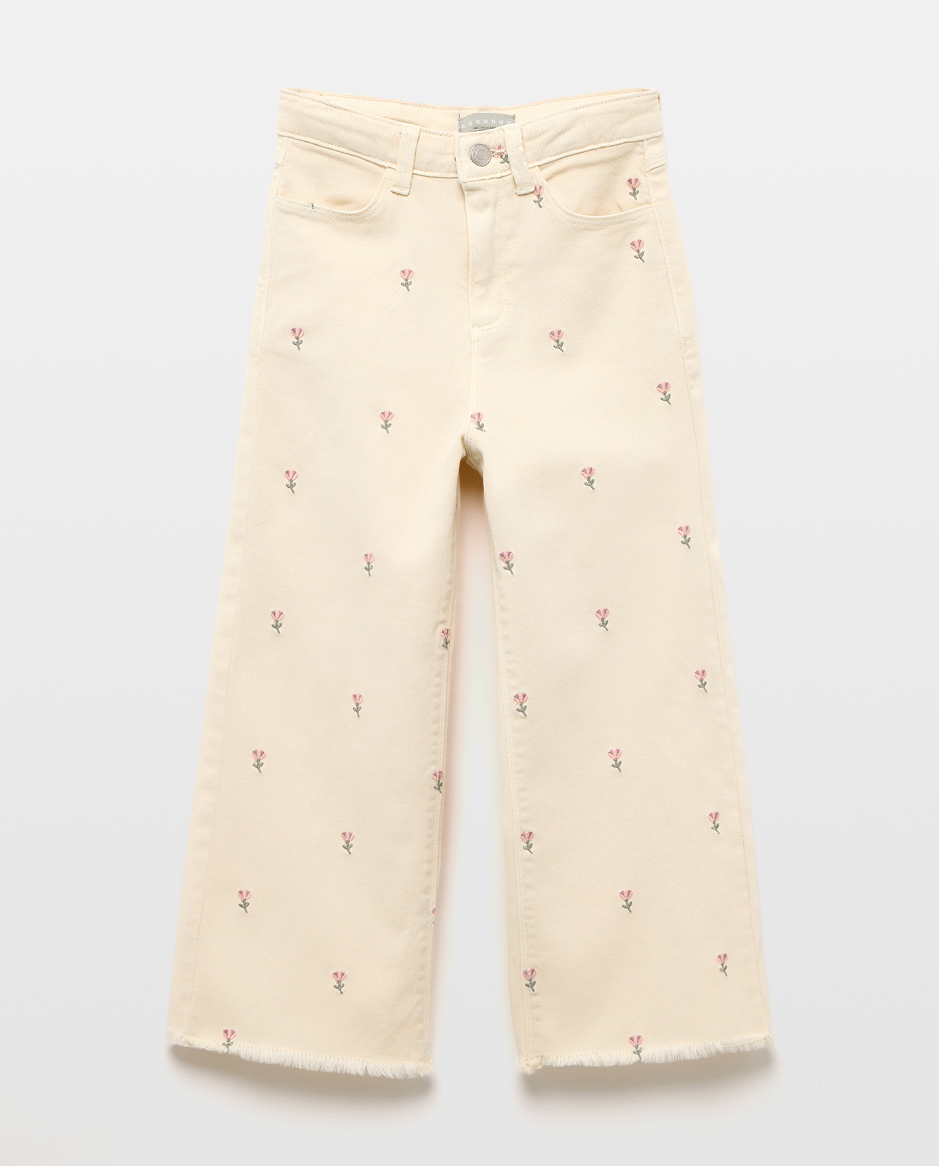 Jeans com Bordados 120 Cru-1