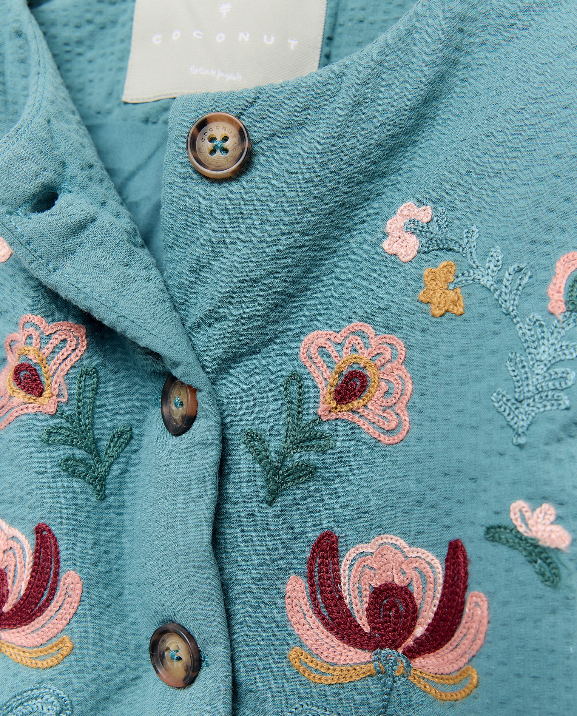 Casaco Acolchoado Ligeiro com Bordado Verde Pato-6