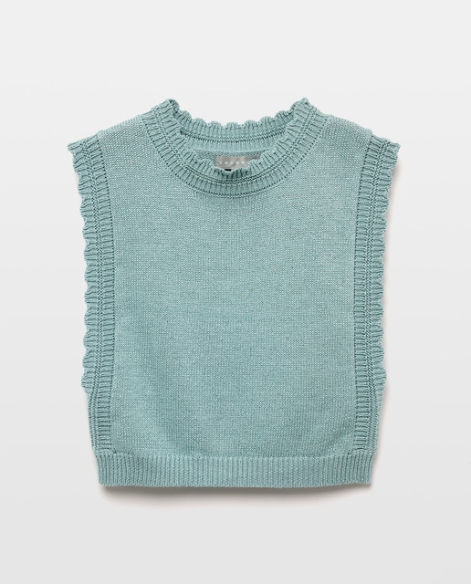 Imagen 0 de Chaleco cerrado con cuello y lateral con fextón lurex de niña