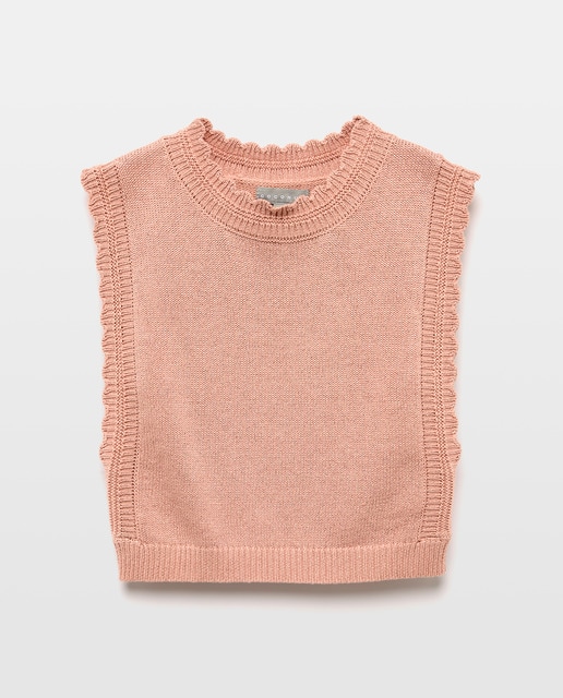 Imagen 0 de Chaleco cerrado con cuello y lateral con fextón lurex de niña