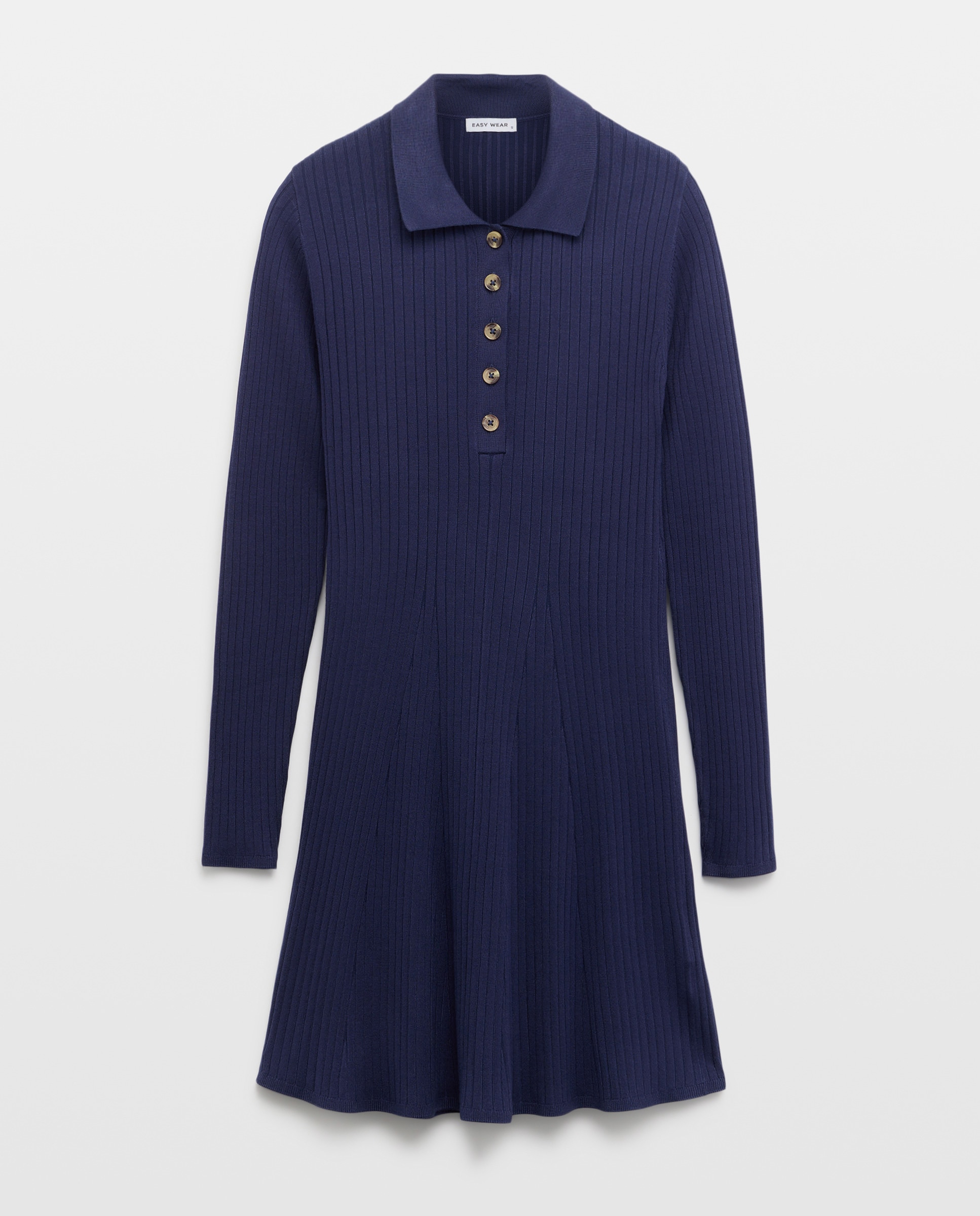 Vestido de Viscose Liso Azul-marinho-5