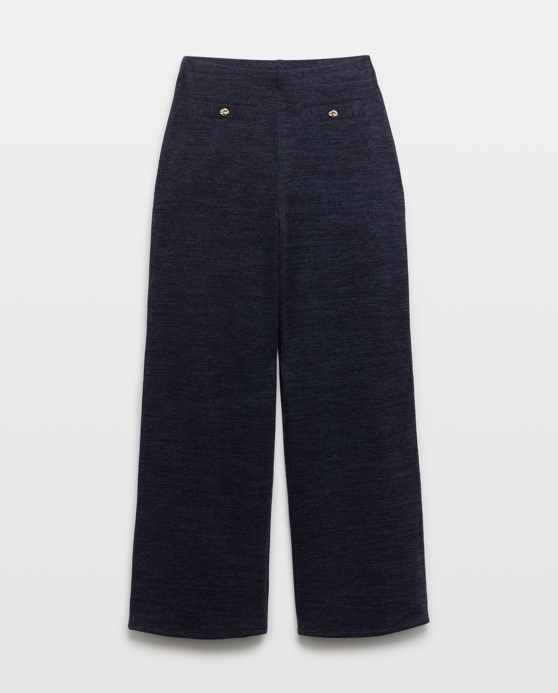 Calças com Botões Azul-marinho-4