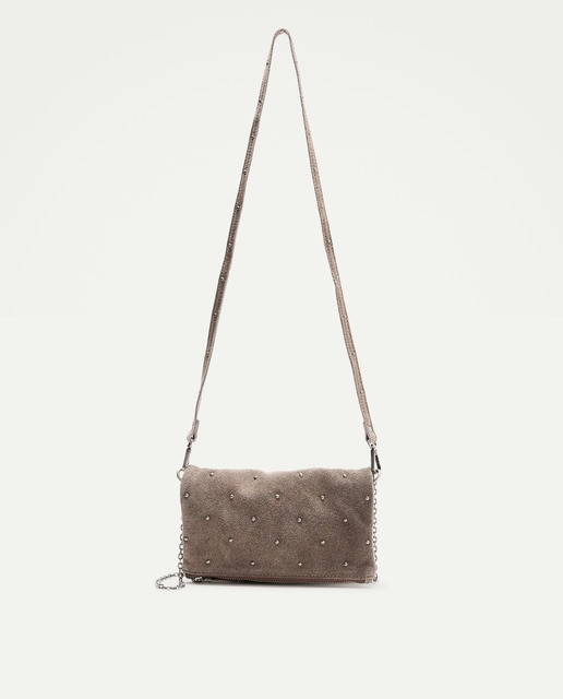 Imagen 0 de Bolso serraje tachas frontal cadena de niña