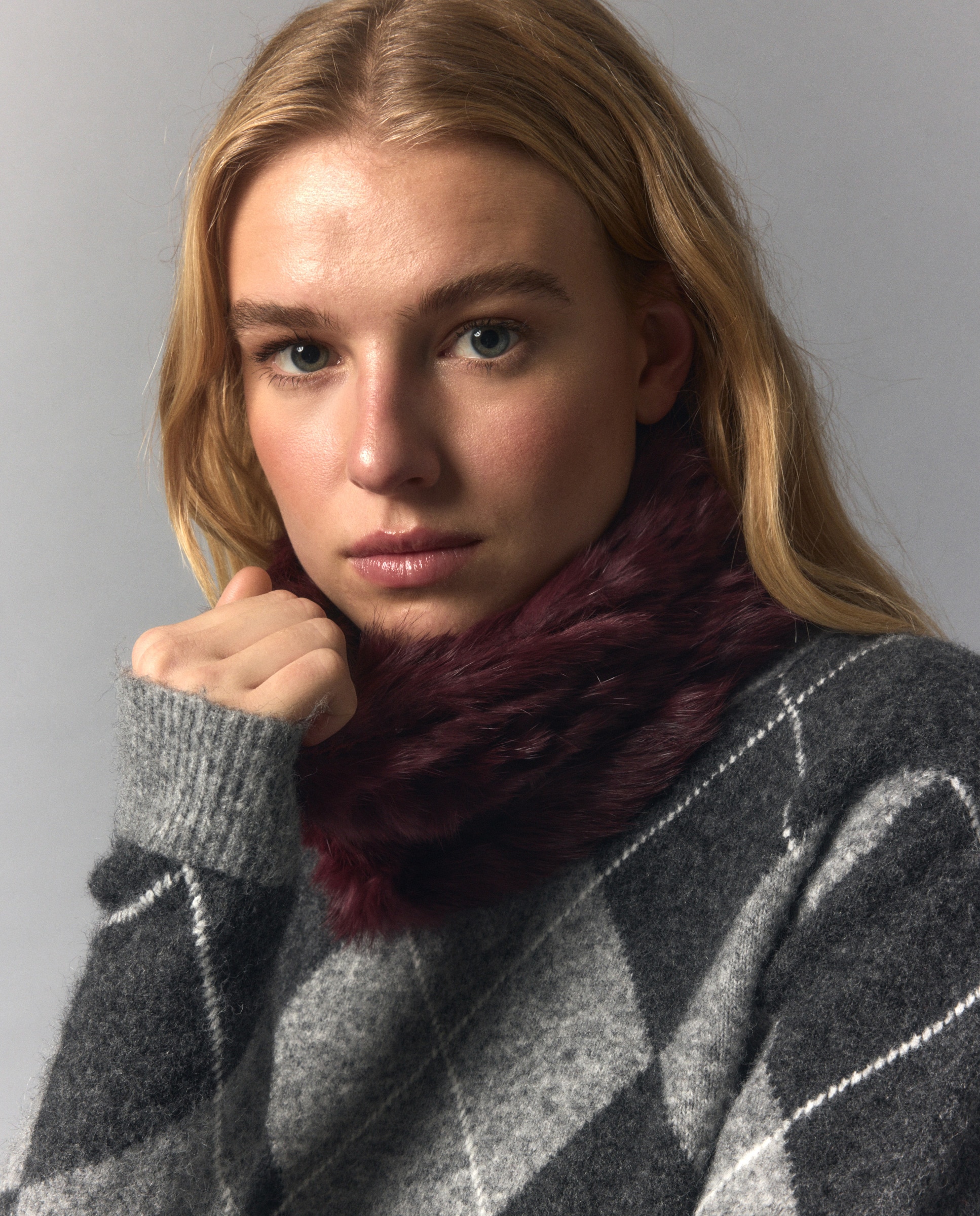 Gola Básica com Coelho Tricotado 600 Vermelho-3