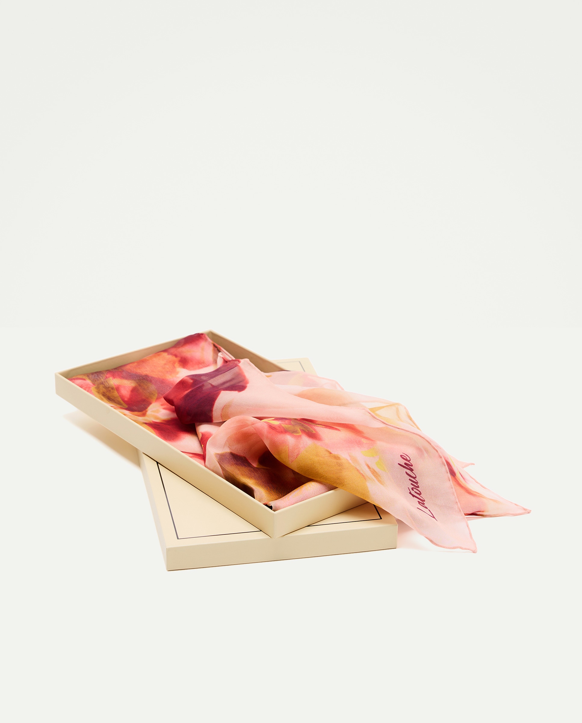 Chiffon 100% Seda com Estampado 660 Laranja-4