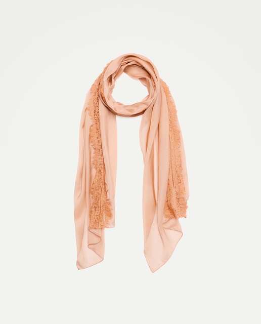 Imagem 0 de Chiffon 100% Seda com Detalhes de Renda