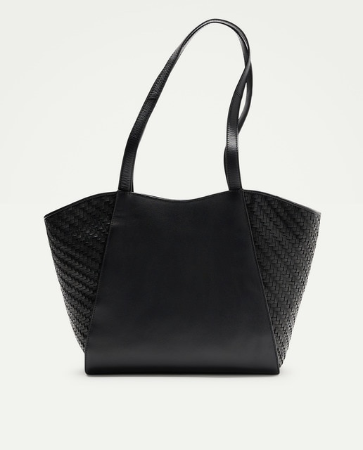 Imagem 0 de Mala Shopper em Pele com Lados Entrançados