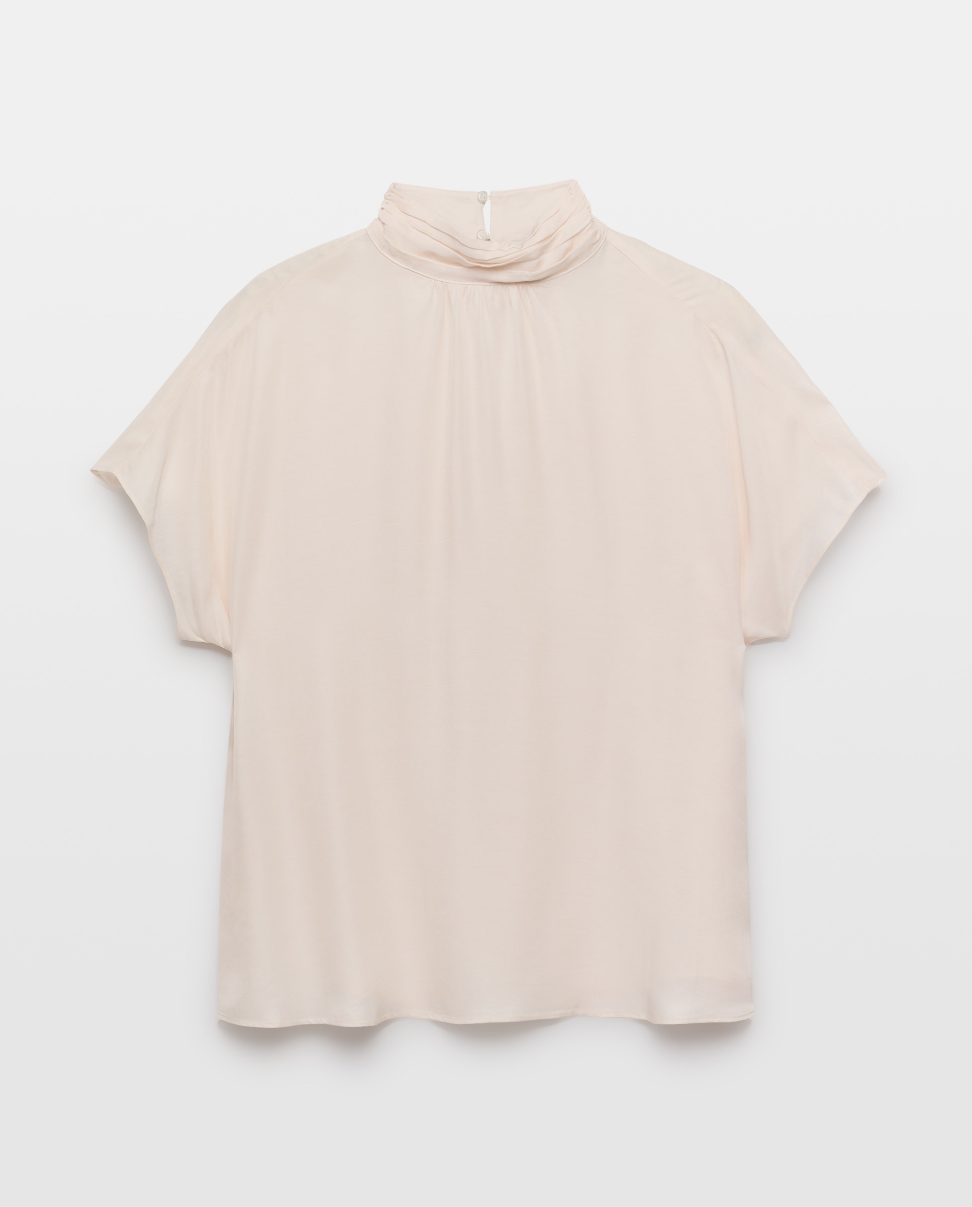 Top Drapeado com Meia Gola 120 Cru-5