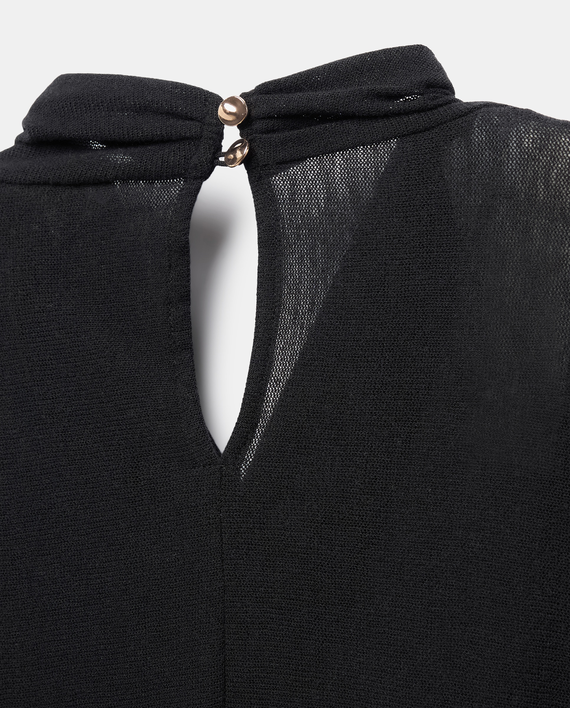 Camisola de mulher com manga comprida Preto-6