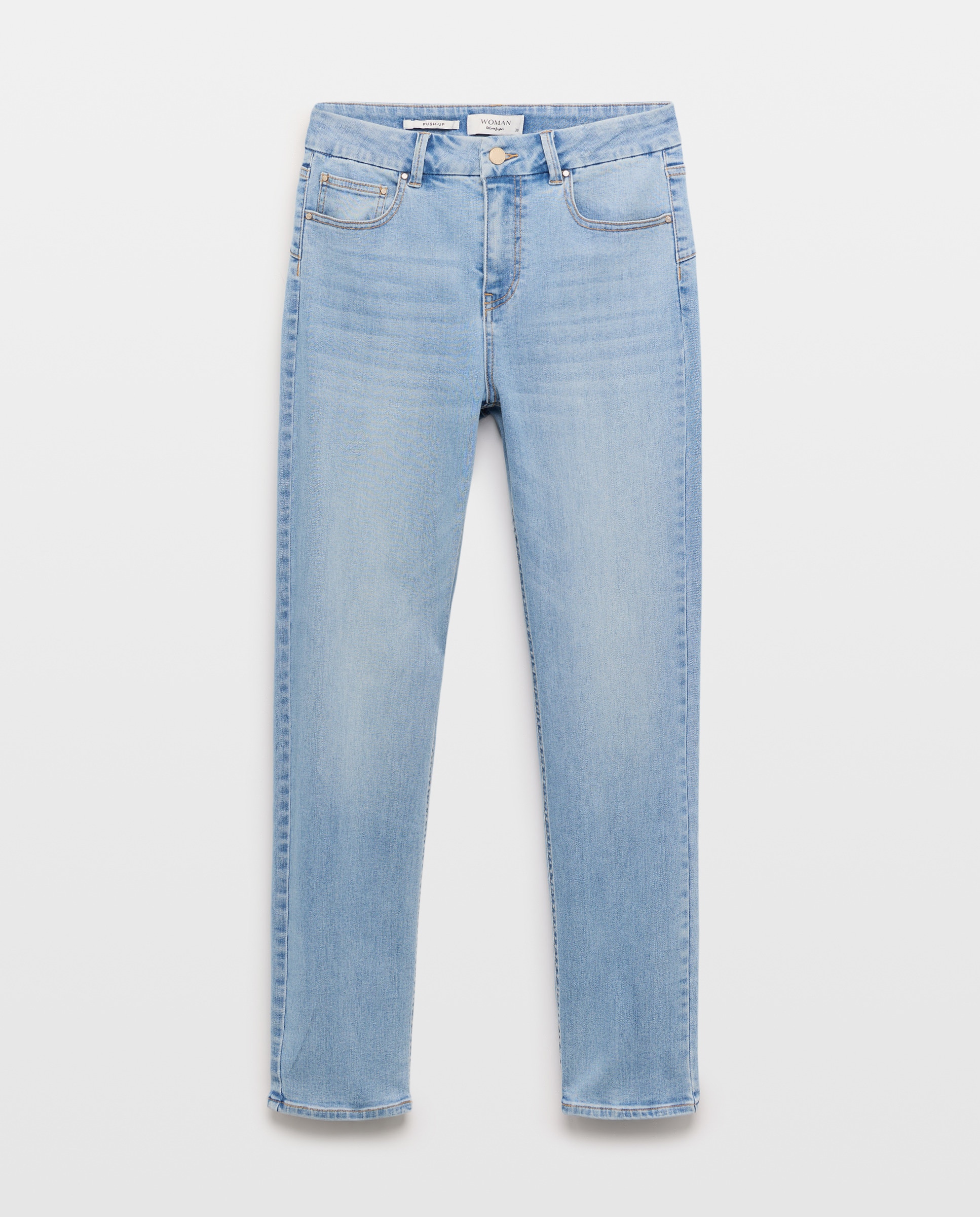 Jeans com Efeito Push-up Cerúleo-4