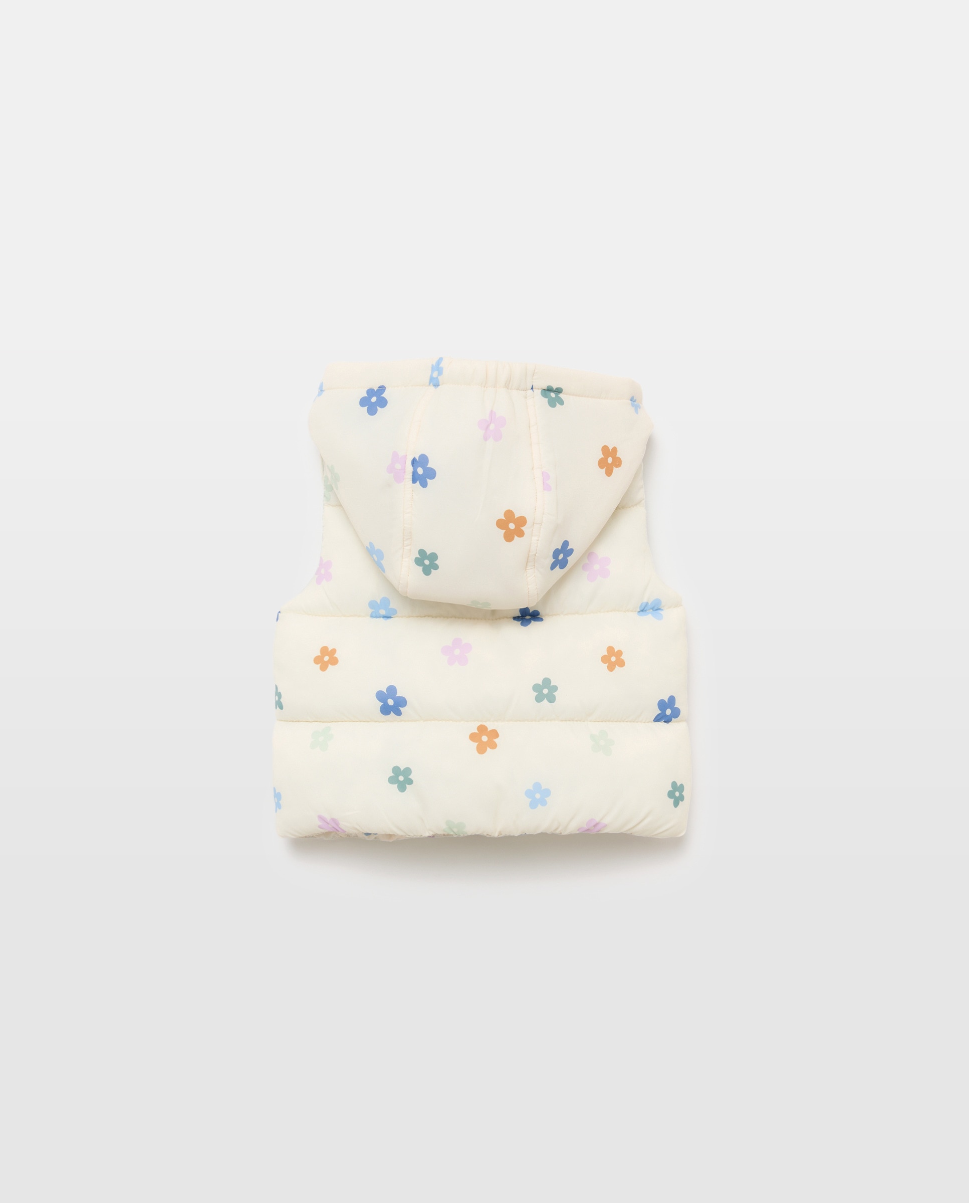 Colete Acolchoado de Bebé com Estampado Branco-2