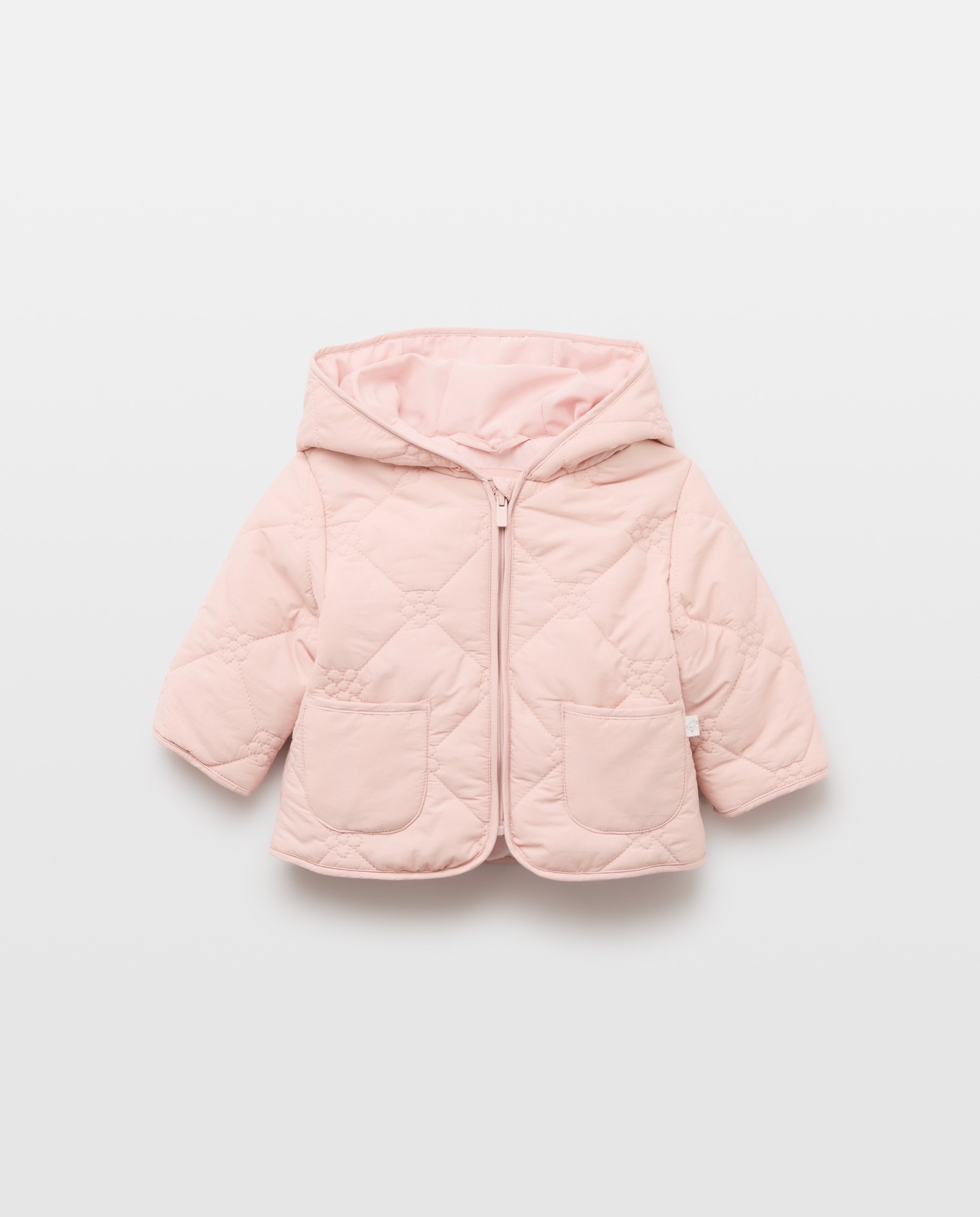 Parka Acolchoada Ligeira de Bebé 200 Rosa-1