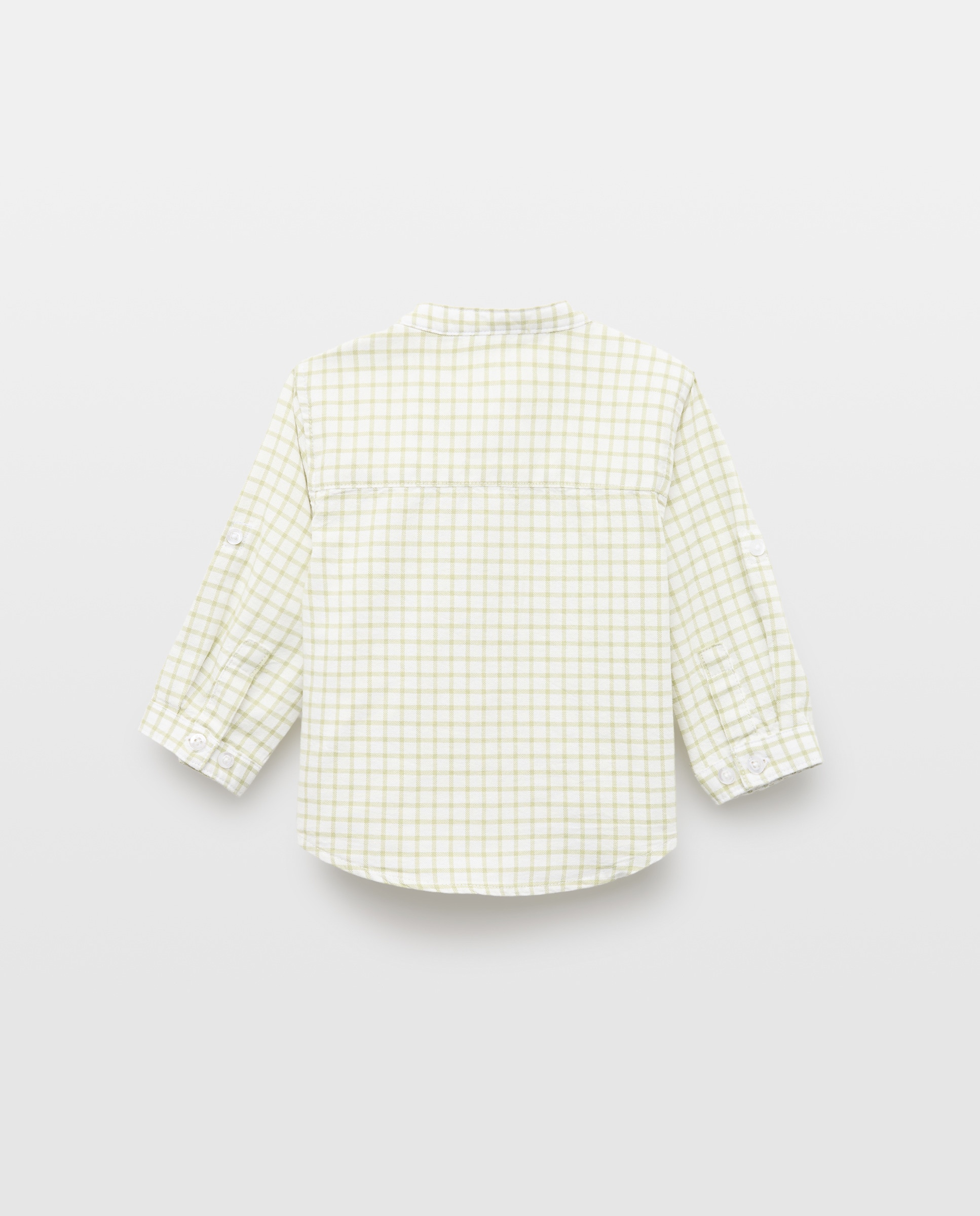 Camisa Oxford de Bebé com Manga Comprida e Gola à Padre Baby El Corte Inglés Verde-2