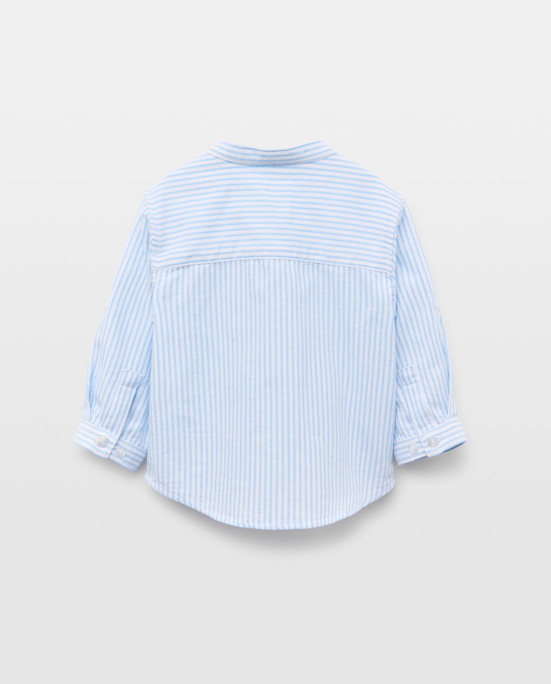 Camisa Oxford de Bebé com Manga Comprida e Gola à Padre Baby El Corte Inglés Azul-2