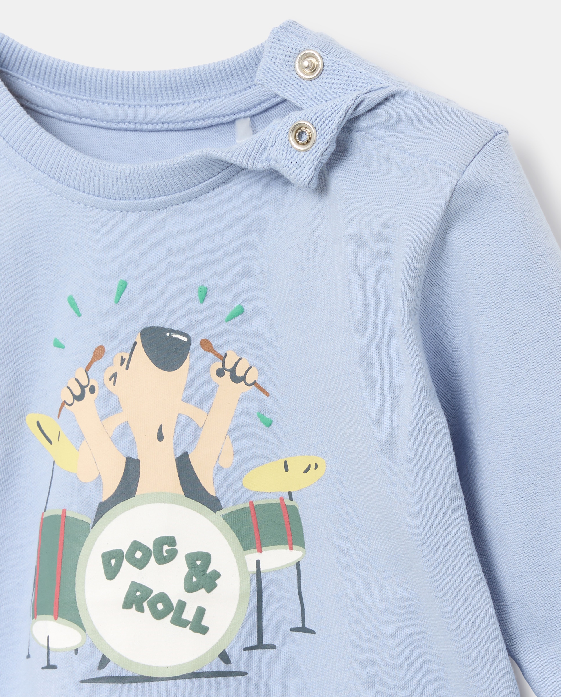 Camisola de Bebé com Manga Comprida 400 Azul-3