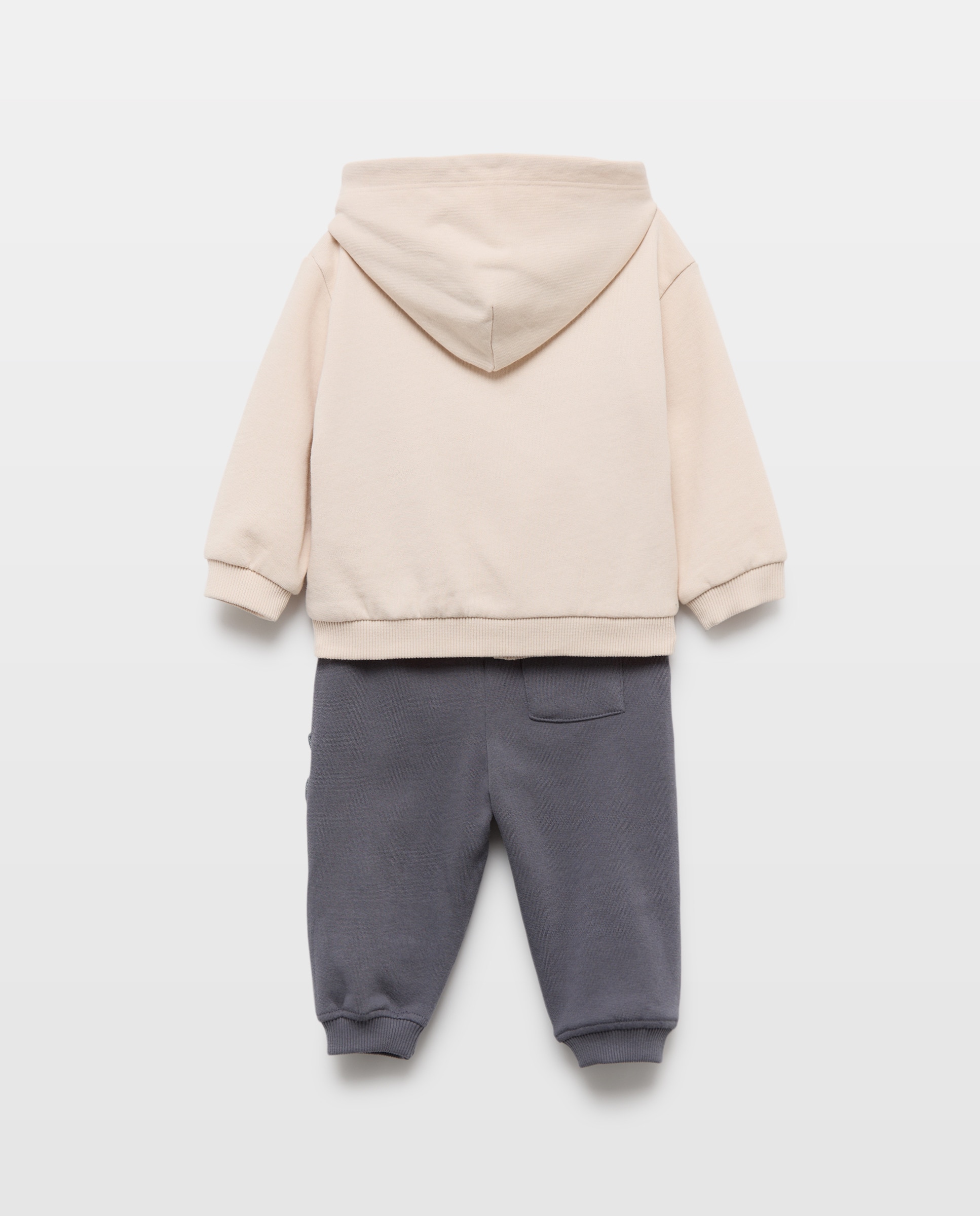 Conjunto de 3 Peças de Bebé com Estampado Snoopy: Sweatshirt Aberta e Calças de Felpa Baby El Corte Inglés 510 Verde Claro-2