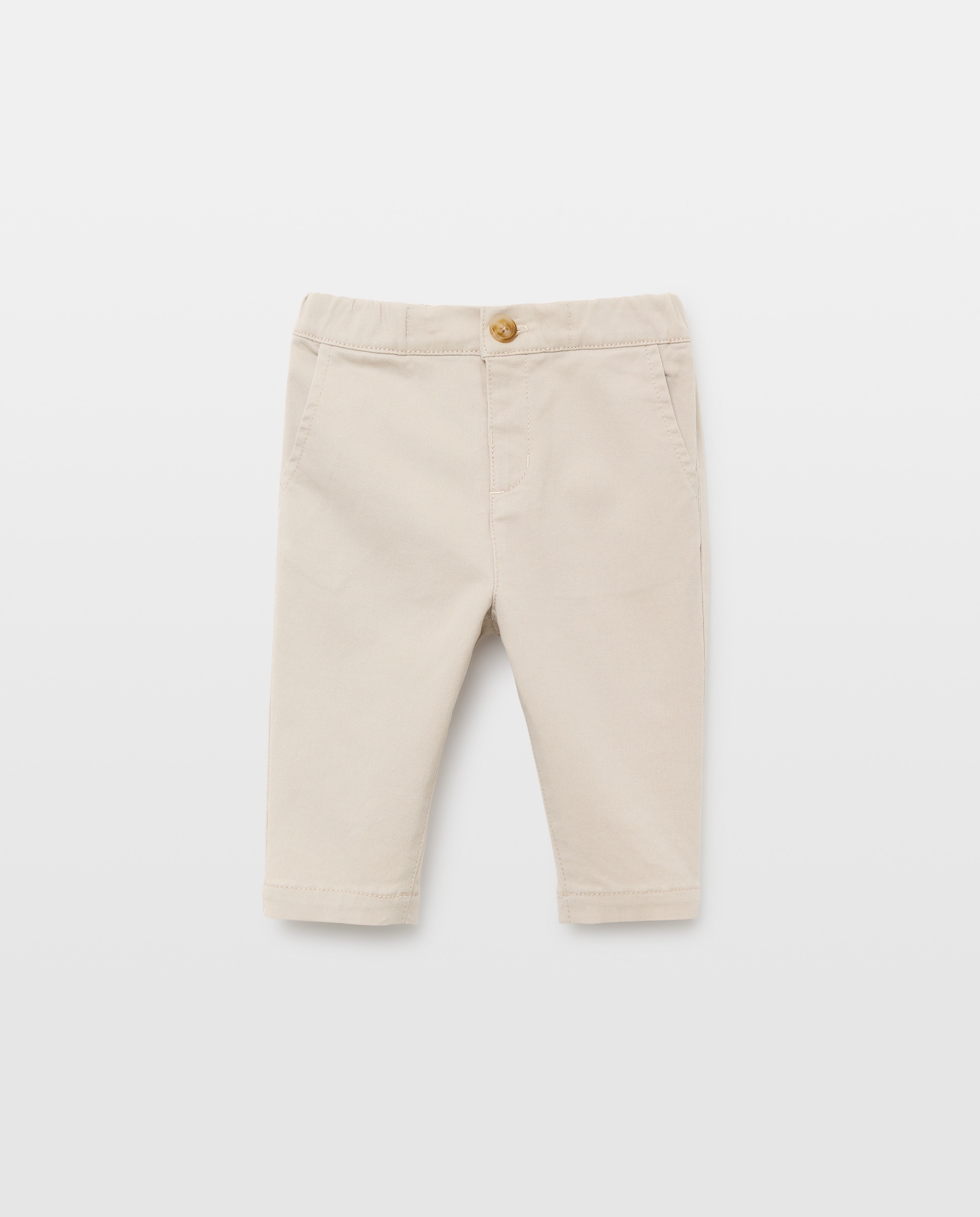 Calças Chino Lisas de Bebé Baby El Corte Inglés 850 Pedra-1