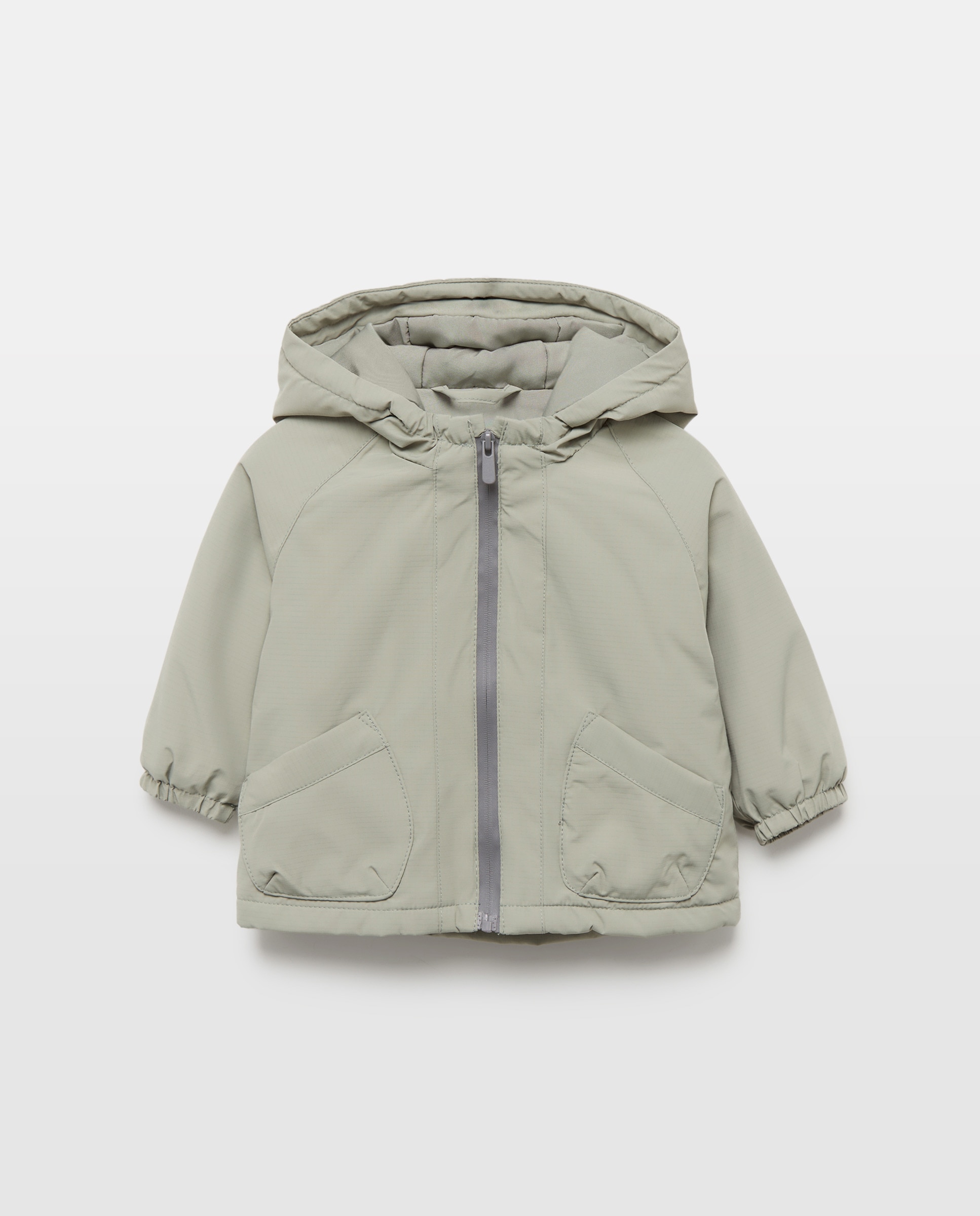 Parka Ligeira de Bebé com Xadrez 530 Verde Escuro-1