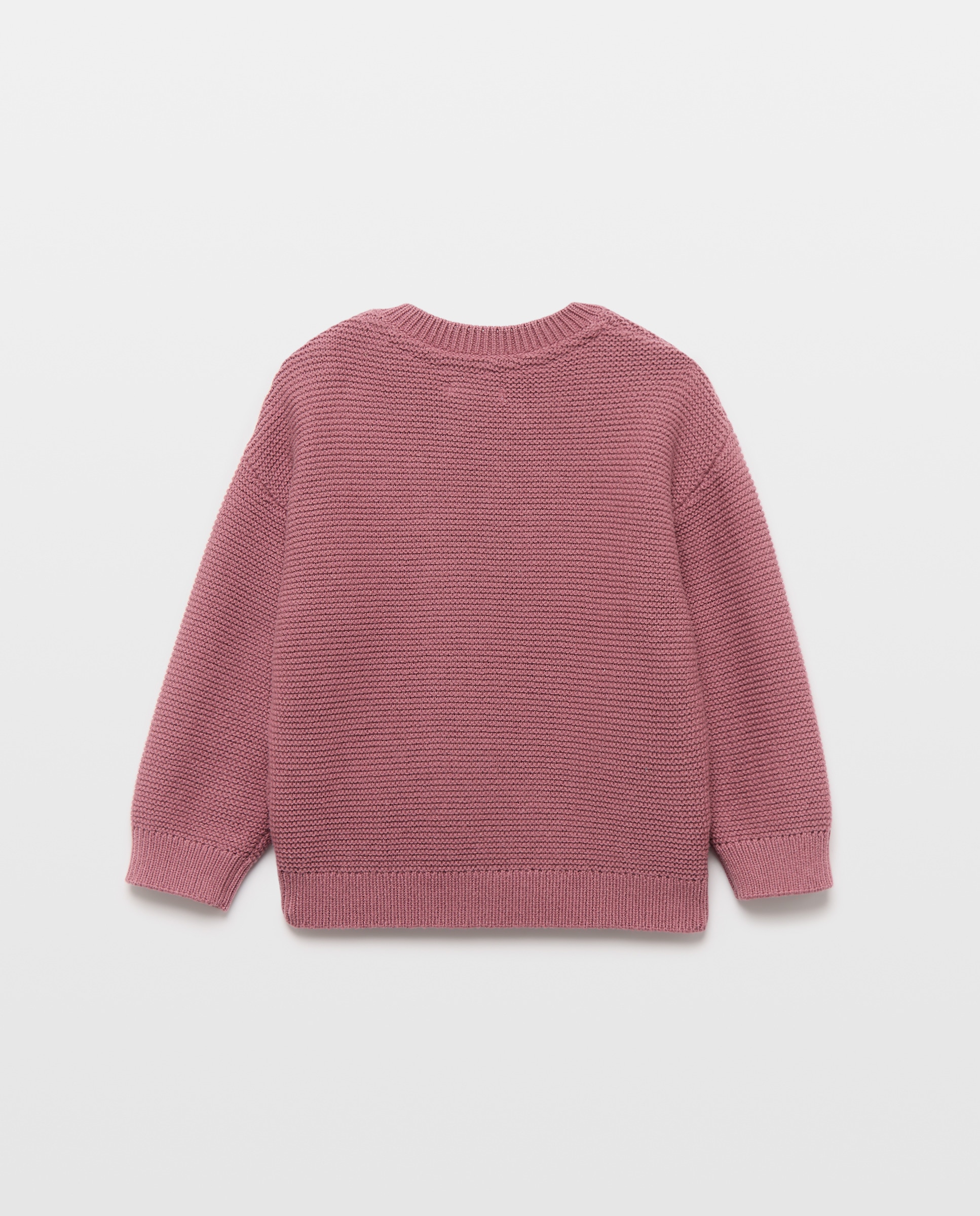 Jersey de bebé cuello caja punto liso Morado-2