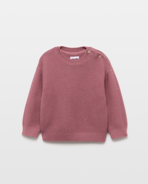 Imagen 0 de Jersey de bebé cuello caja punto liso