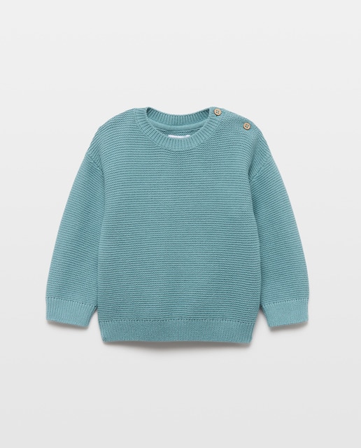 Imagen 0 de Jersey de bebé cuello caja punto liso