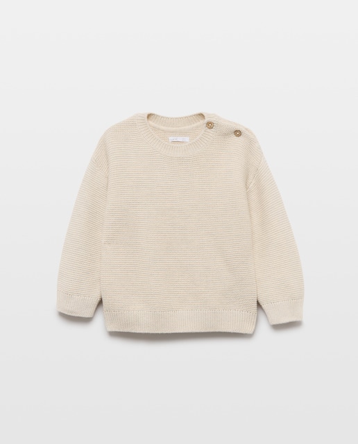 Imagen 0 de Jersey de bebé cuello caja punto liso
