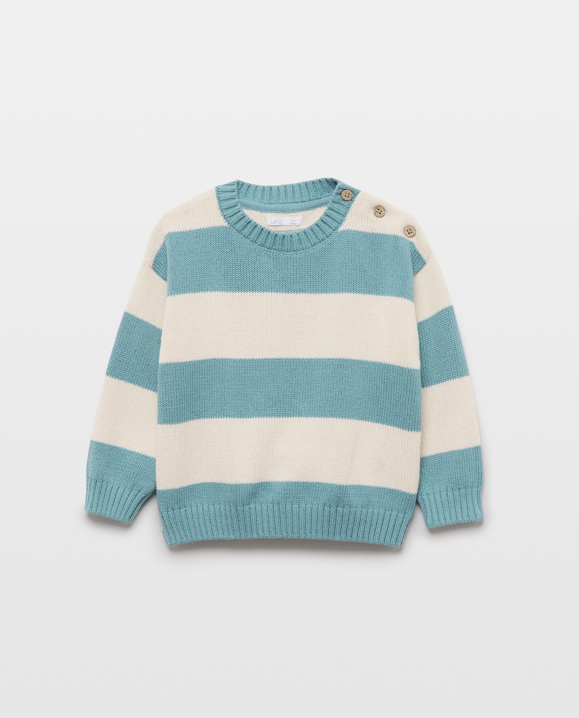 Imagen 0 de Jersey de bebé cuello caja rayas