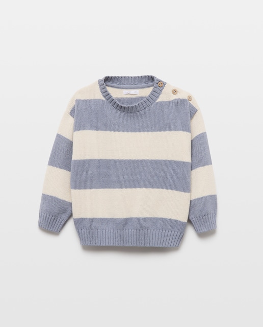Imagen 0 de Jersey de bebé cuello caja rayas