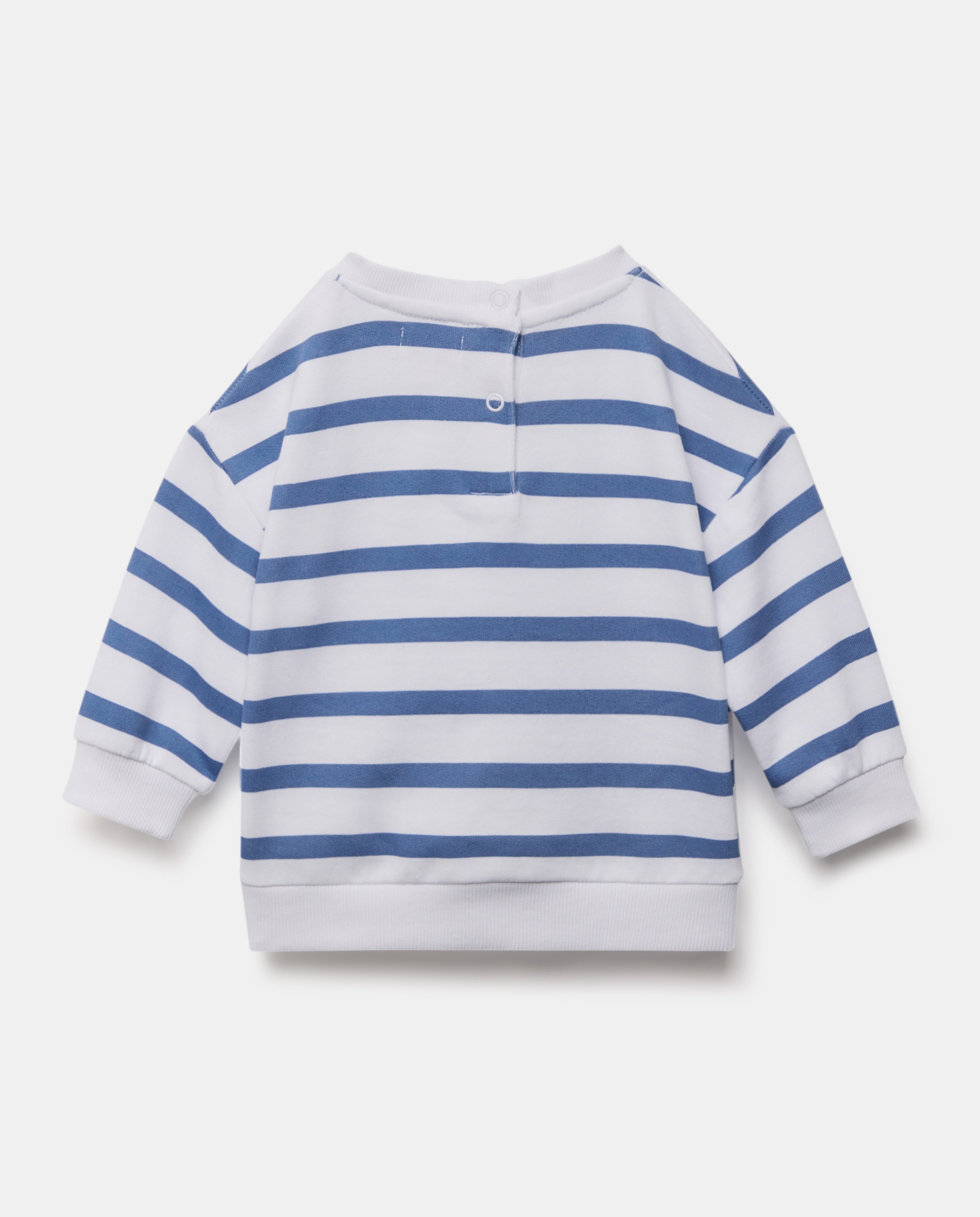 Sudadera de bebé cuello caja rayas 430 Azul oscuro-2