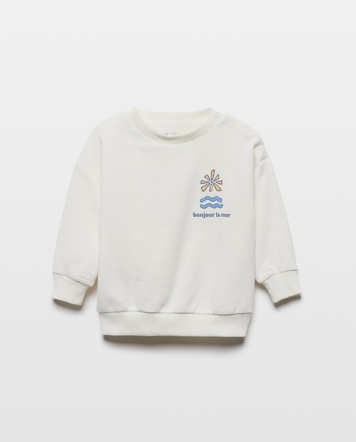 Imagen 0 de Sudadera de bebé cuello caja estampada