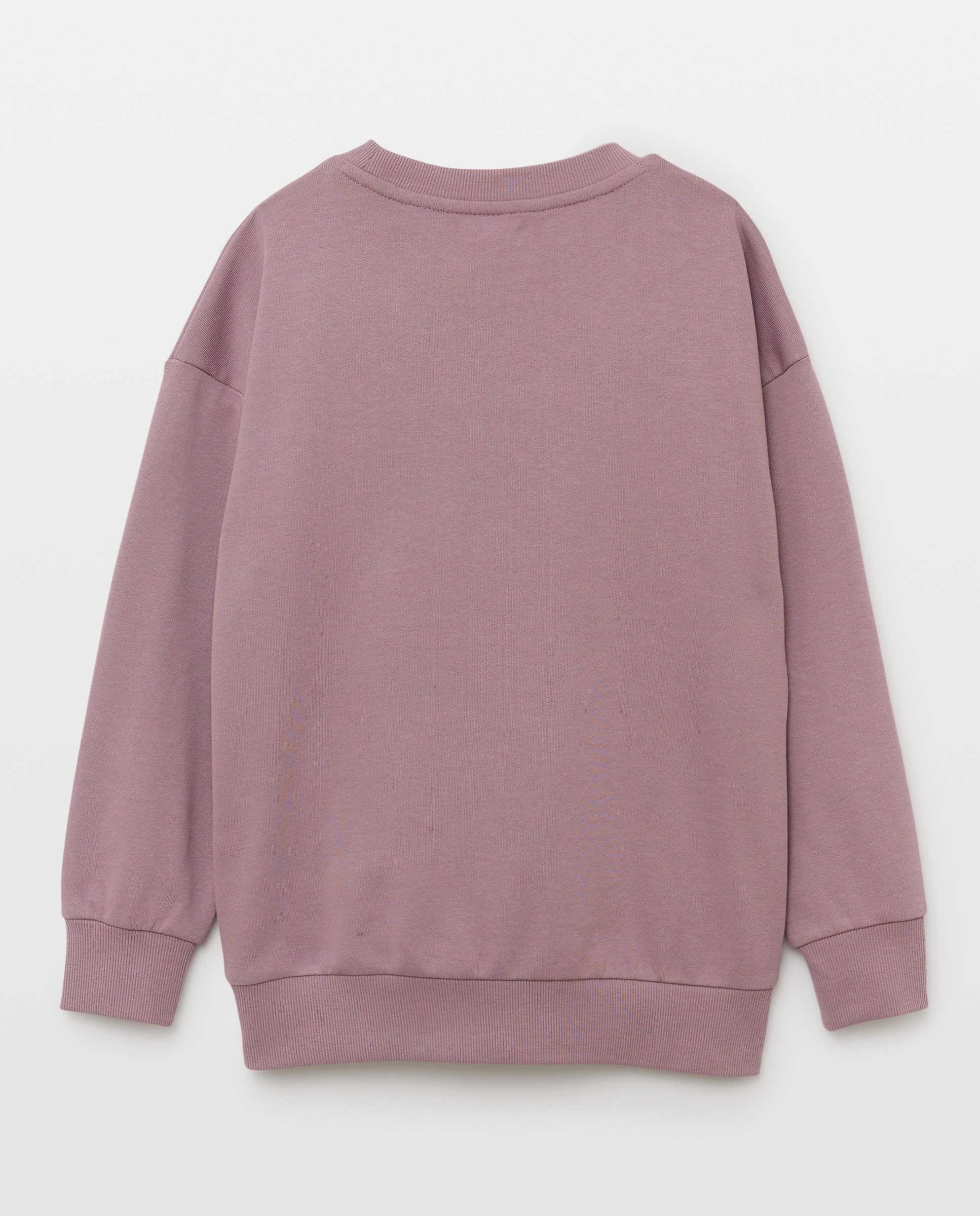 Sudadera de niño cuello caja estampada Morado-2