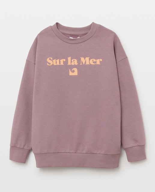 Imagen 0 de Sudadera de niño cuello caja estampada