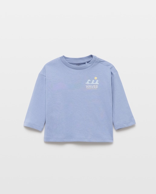 Imagen 0 de Camiseta de bebé estampada manga larga