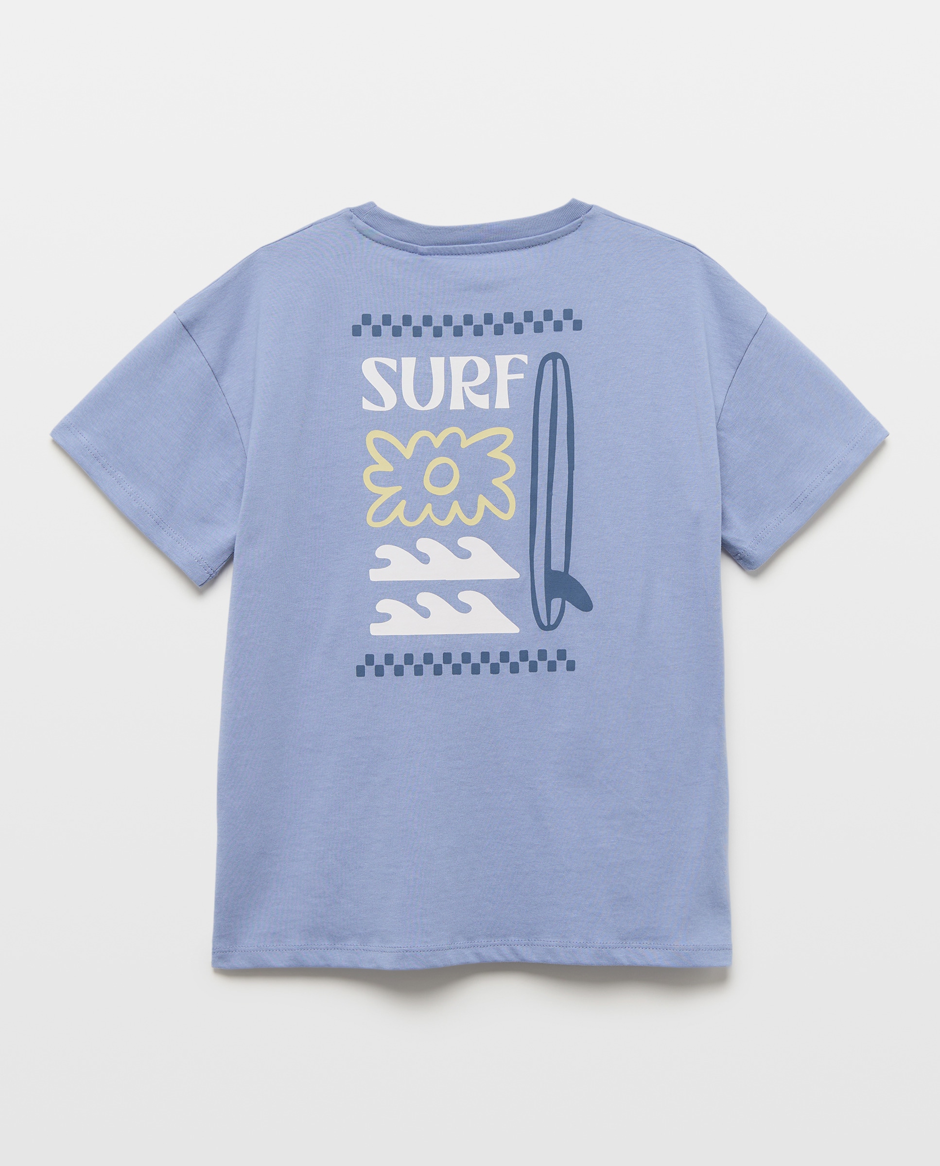 Camiseta de niño estampada manga corta 400 Azul-2