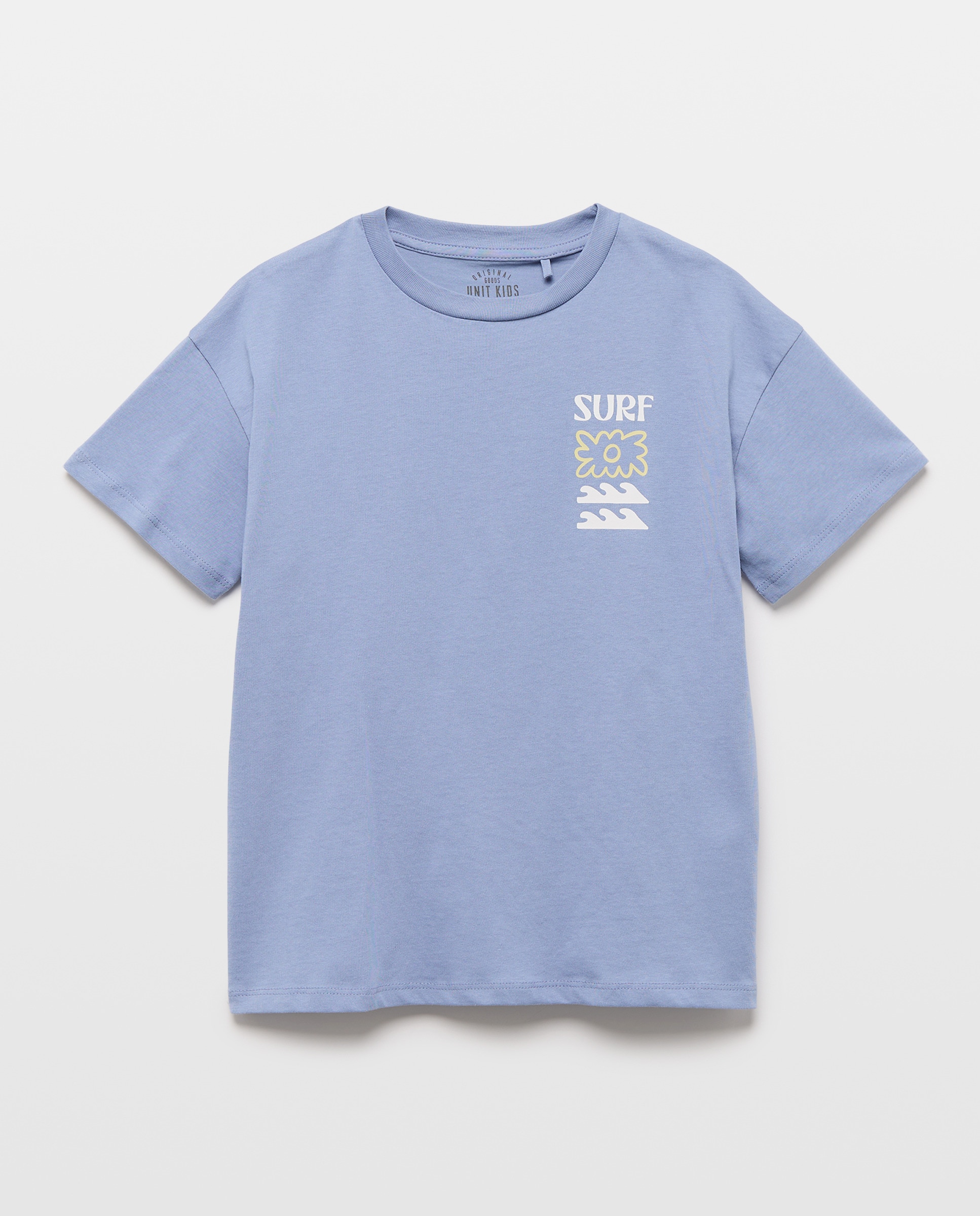 Camiseta de niño estampada manga corta 400 Azul-1