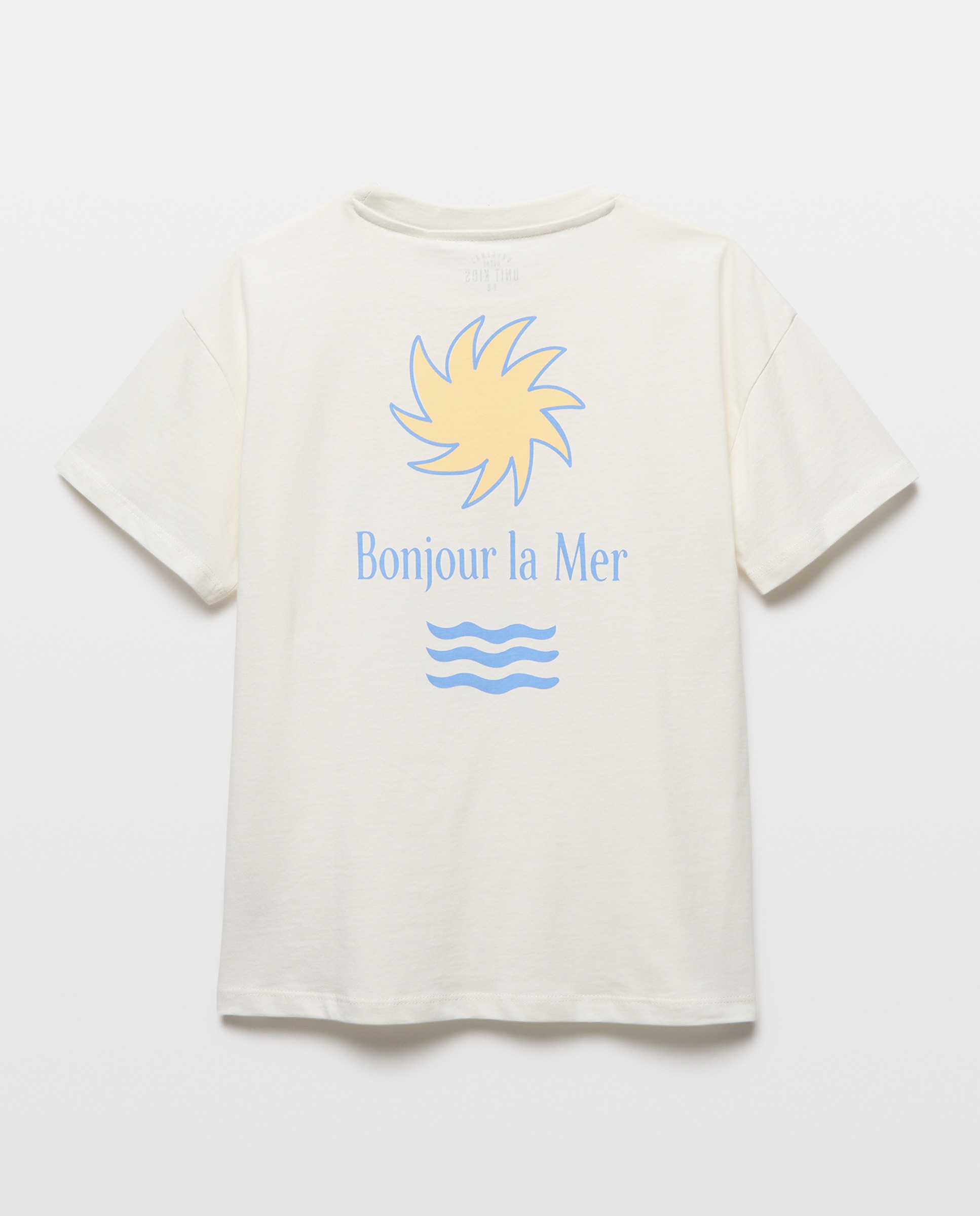 Camiseta de niño estampada manga corta Blanco-2