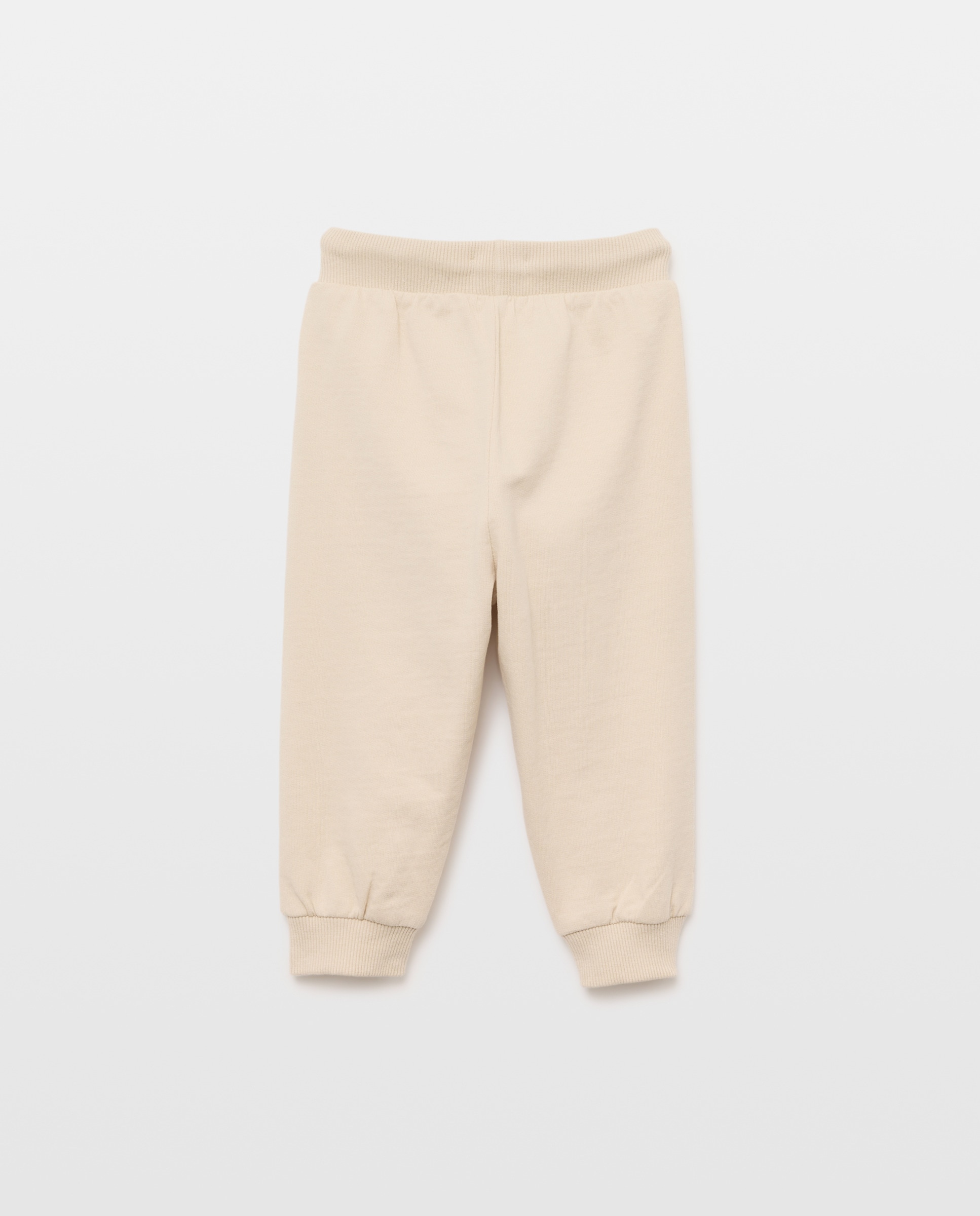 Pantalón de bebé felpa Beige-2