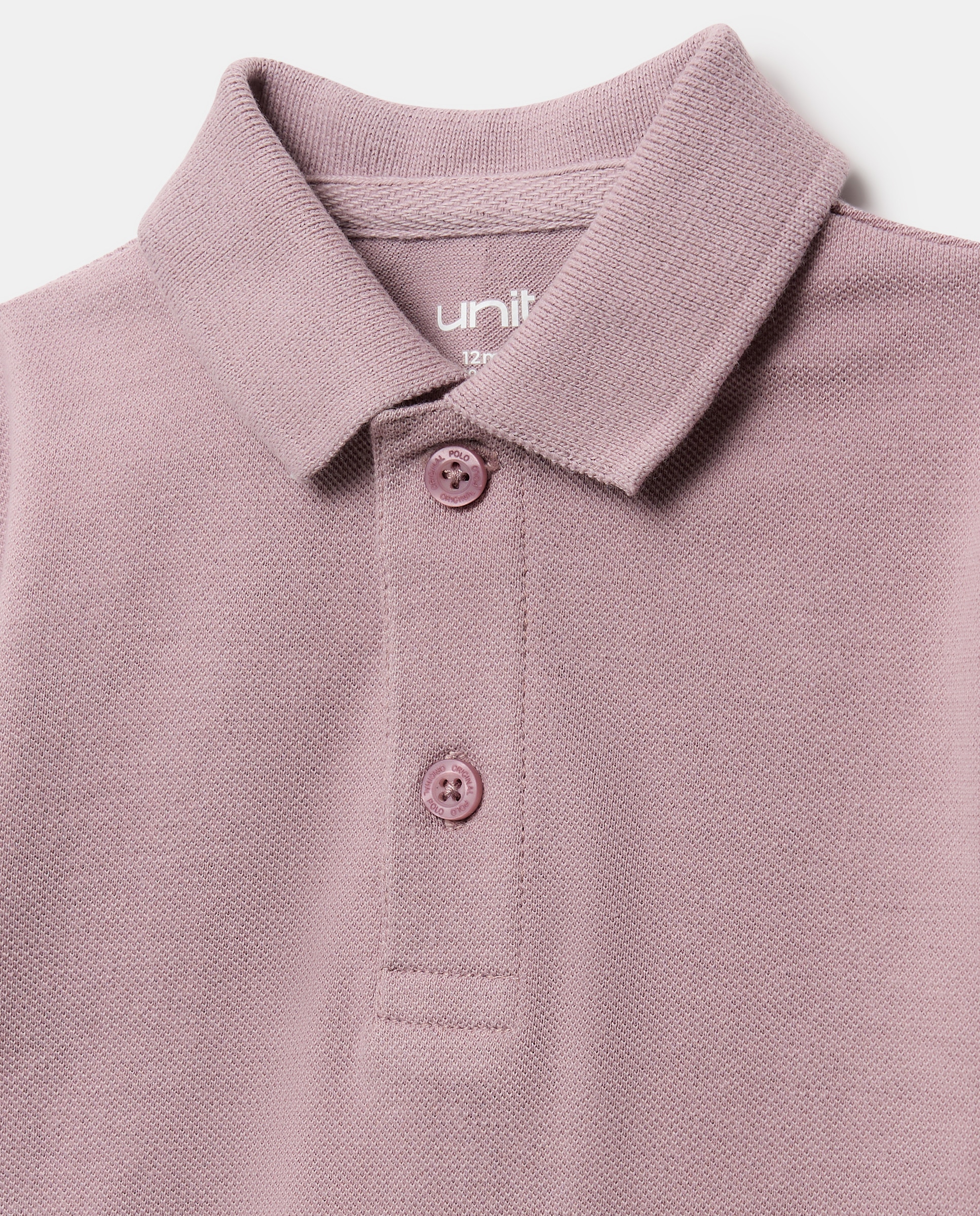 Polo de bebé piqué manga corta Morado-3