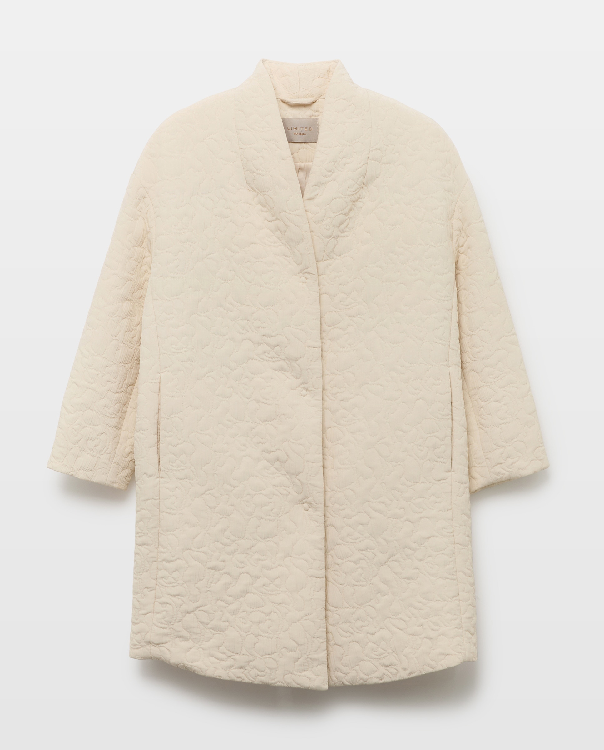 Casacão Acolchoado Ligeiro e Comprido 120 Cru-5