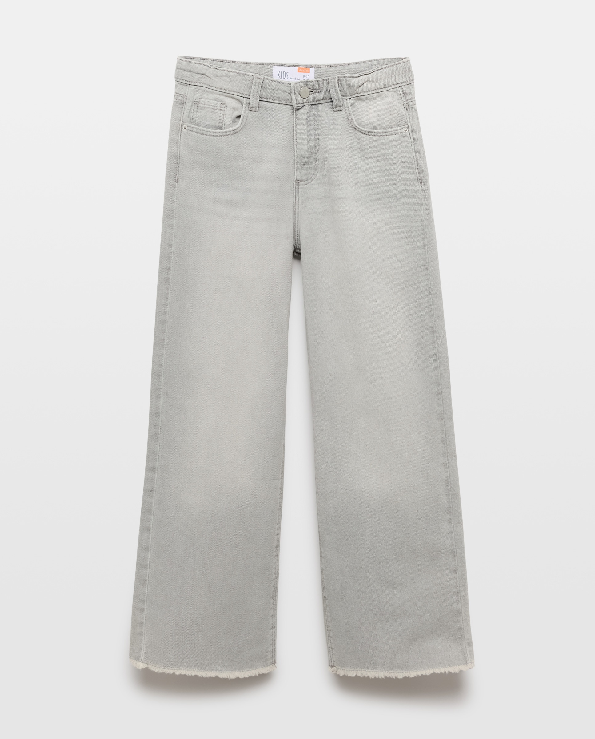 Jeans Wide Leg com Remendo de Estrela no Bolso Traseiro Kids El Corte Inglés Cinzento-claro-5