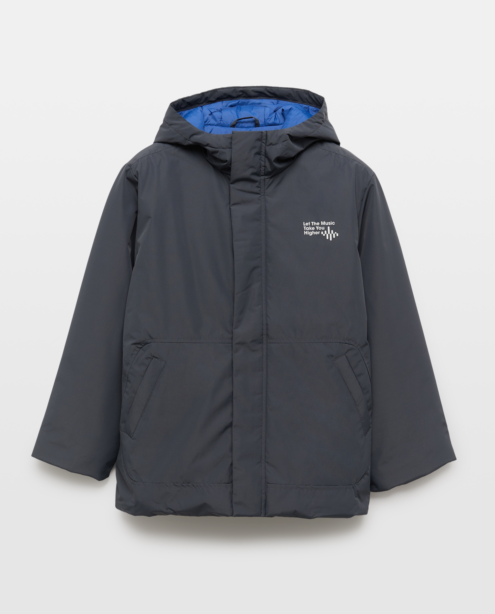 Parka Ligeira com Contraste 830 Antracite-4