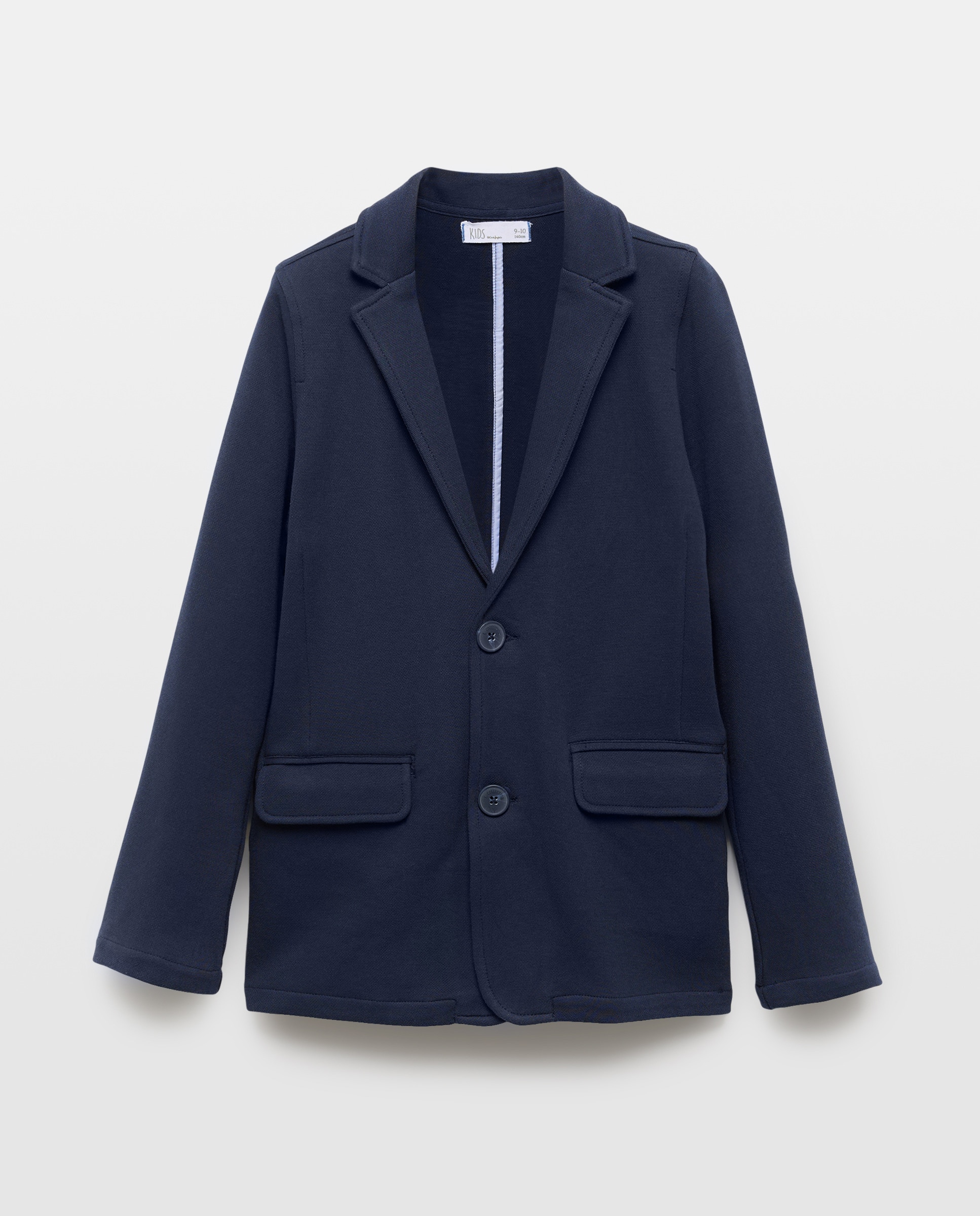 Blazer Liso Piqué Azul-marinho-5