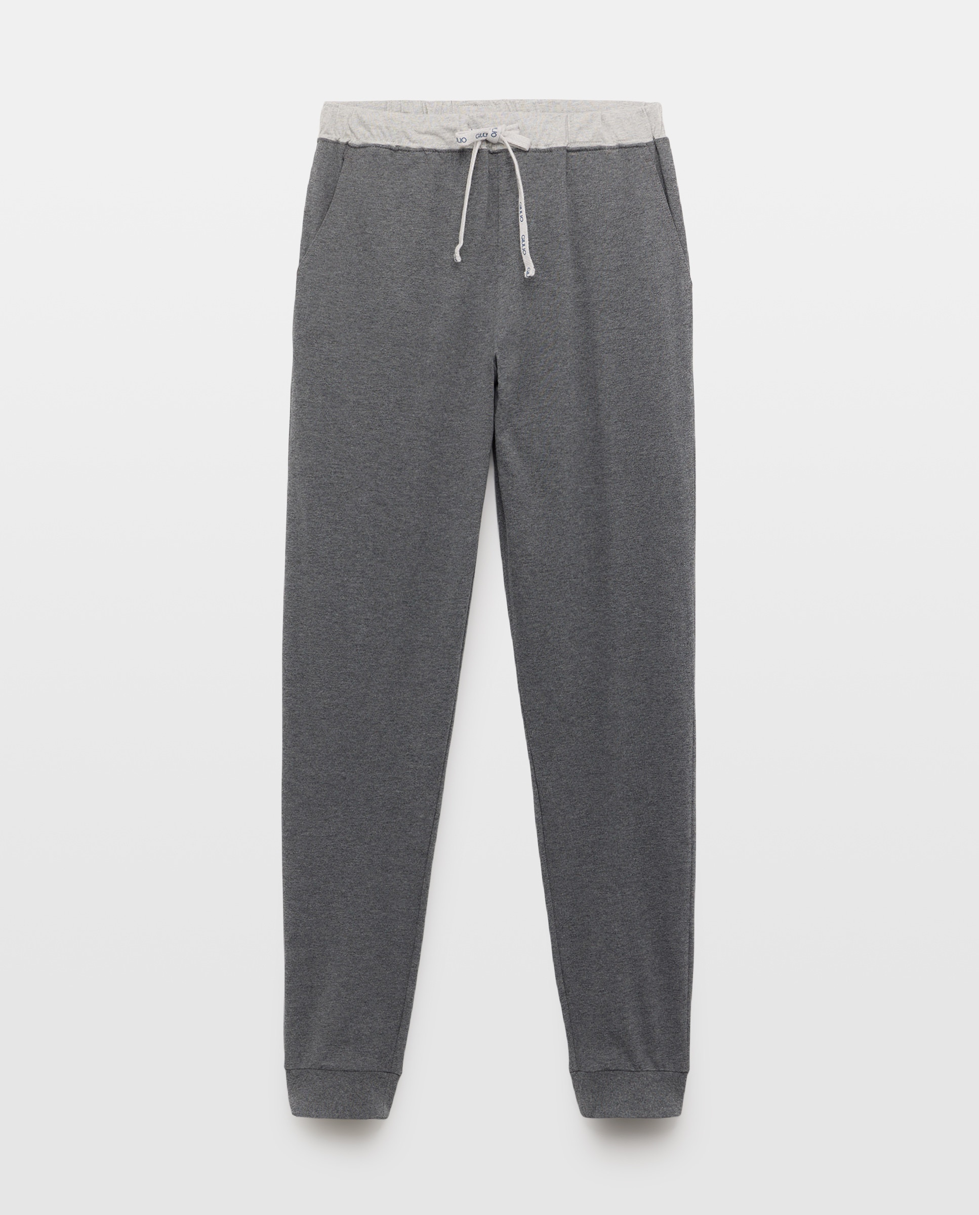 Calças de Malha Cinzento-4