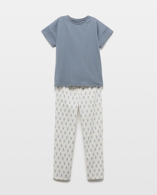 Imagen 0 de Pijama de niña pantalón largo camiseta manga corta