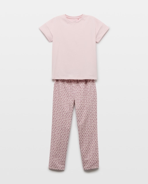 Imagen 0 de Pijama de niña pantalón largo camiseta manga corta