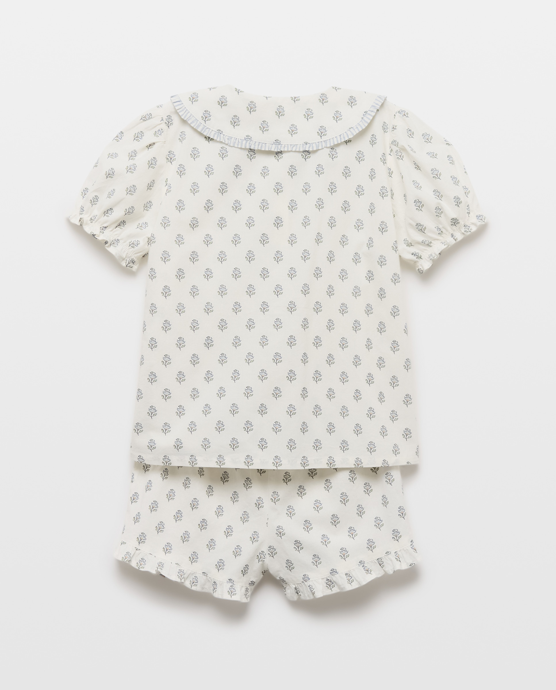 Pijama de niña de popelin corto 2